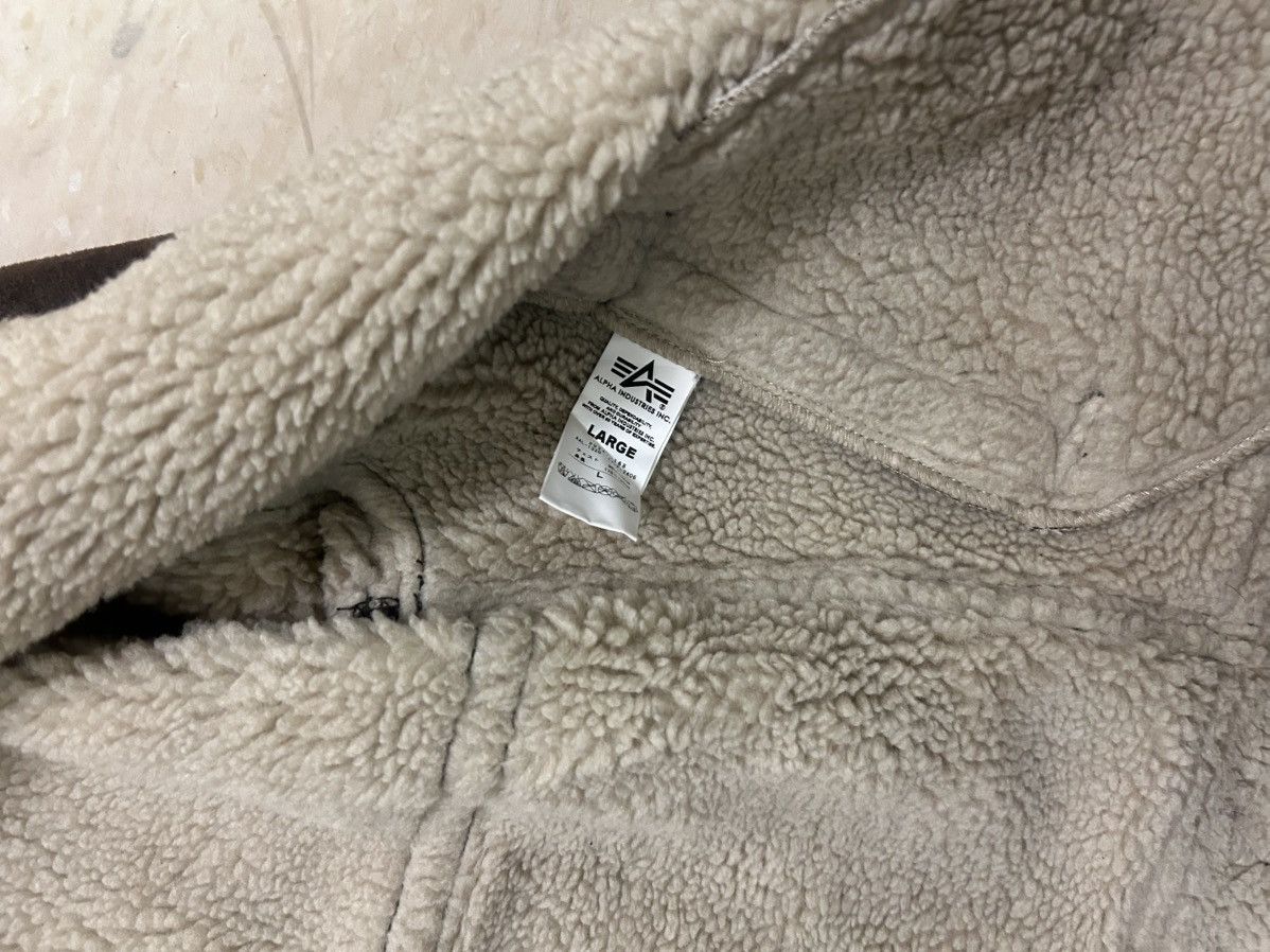 Alpha Industries B-3 U.S. ARMY AIR FORCE" sherpa lined suede BOMBER JACKET Size US M / EU 48-50 / 2 - 7 Thumbnail
