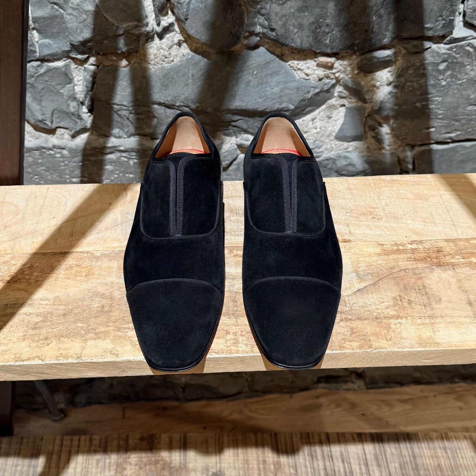 Christian Louboutin Christian Louboutin Black Suede Alpha Male Oxford Shoes Size US 7.5 / EU 40-41 - 3 Thumbnail