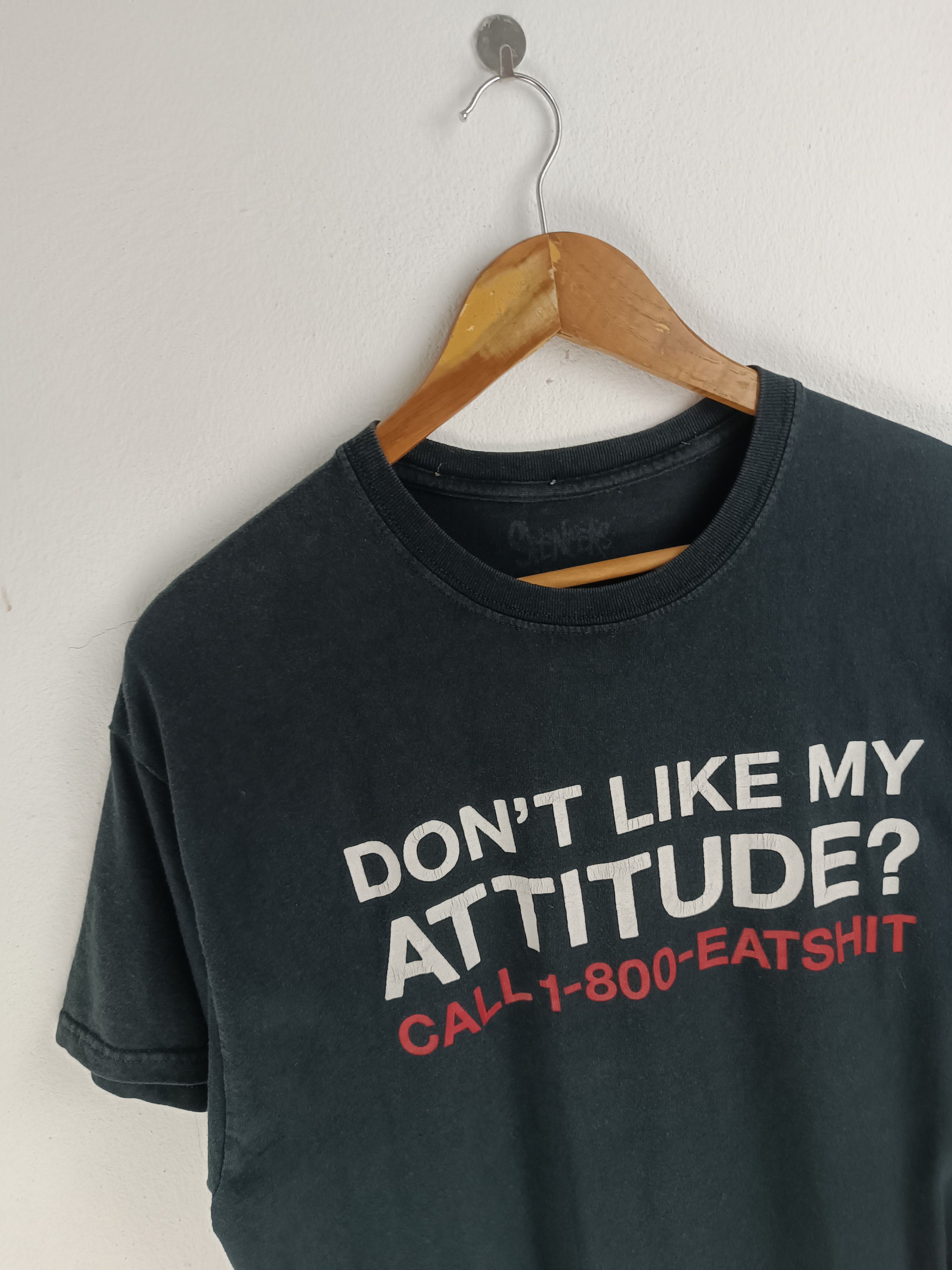 Vintage VINTAGE CALL 1-800-EATSHIT HUMOR ADULT FUNNY TEE Size US L / EU 52-54 / 3 - 4 Thumbnail
