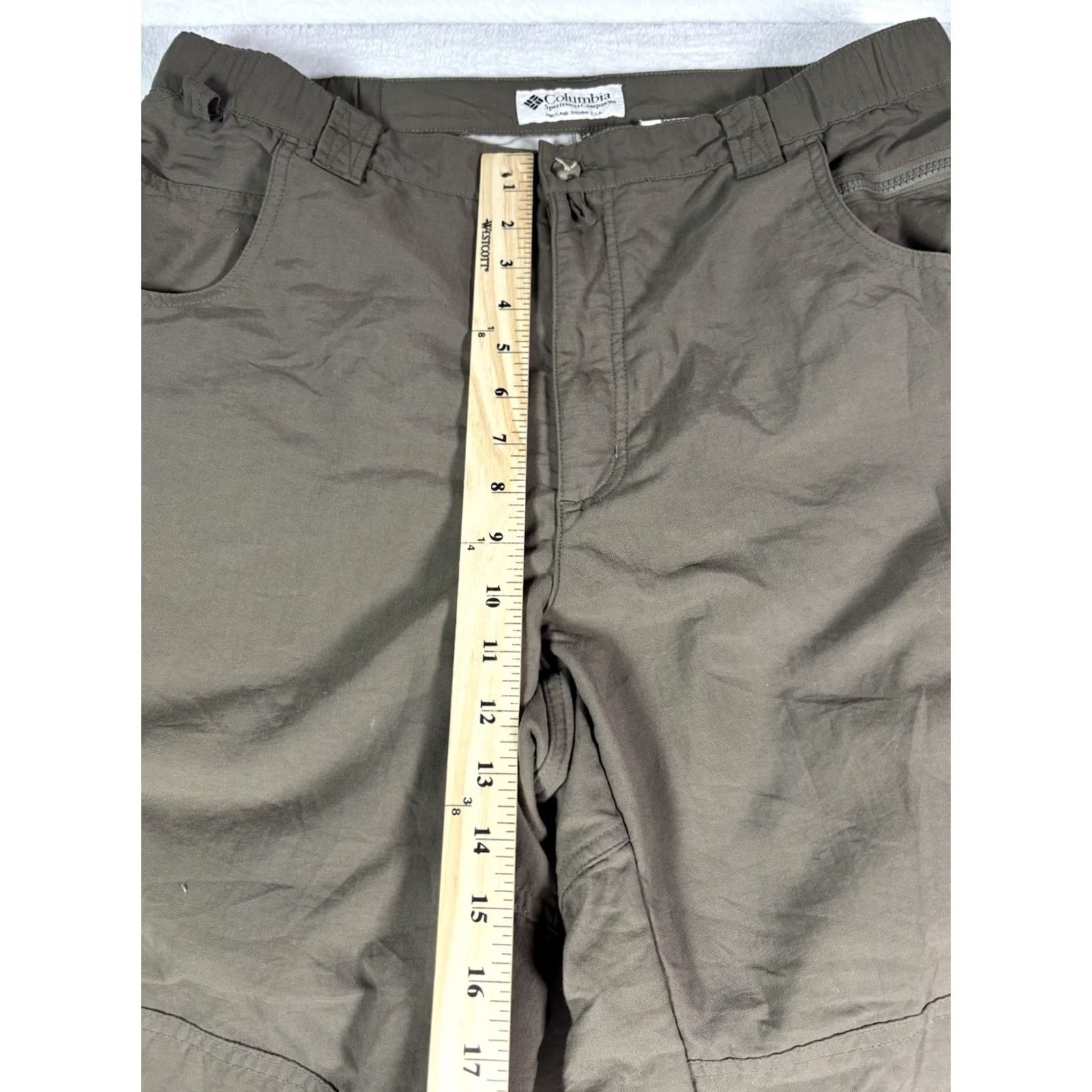 Vintage Columbia Men’s Hiking Pants GRT Packable Cargo Packable Cargo Pants Outdoor Mens L Gray Cargo Pocket Breathable Stretch Convertible Regular Size US 33 - 3 Thumbnail