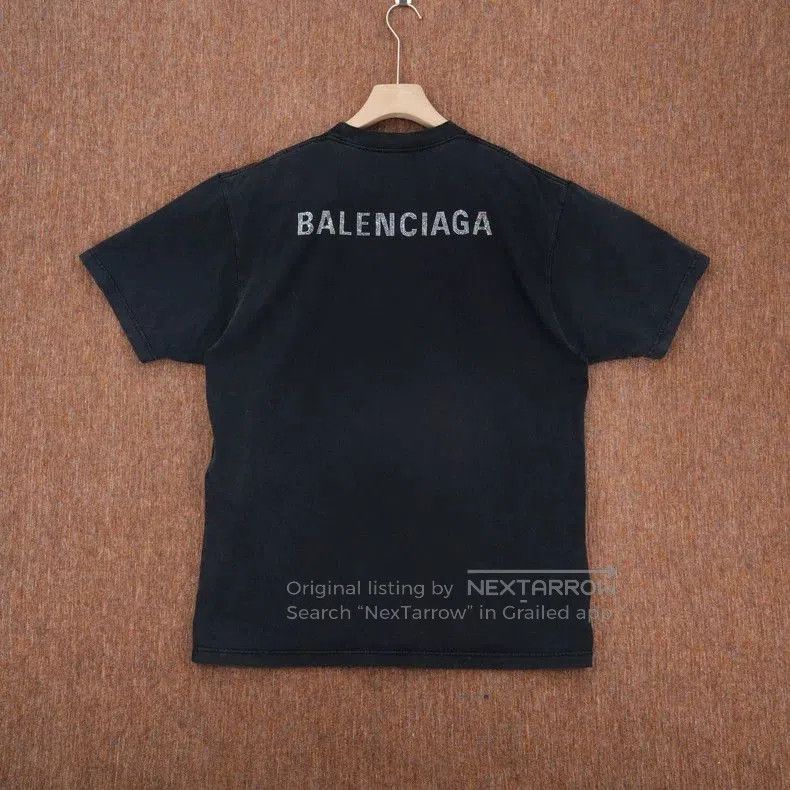 Balenciaga Balenciaga Washed Rhinestone T-shirt. Size US XS / EU 42 / 0 - 2 Thumbnail