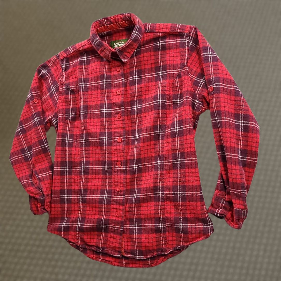 Vintage Stillwater Supply Co Flannel Button Up Shirt Red Plaid Men's S Roll Tab Shirt Size US S / EU 44-46 / 1 - 1 Thumbnail
