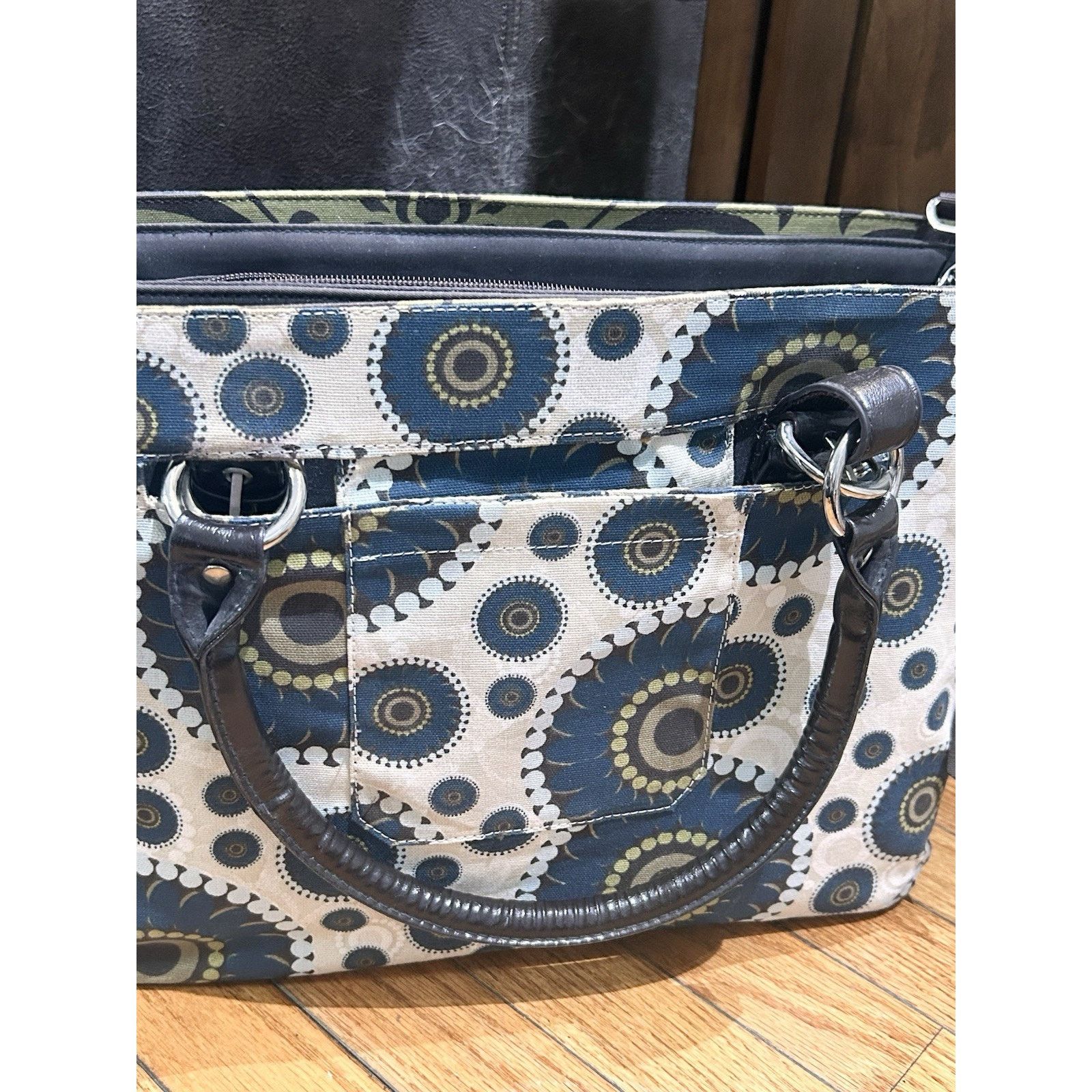 Other Luvali Convertibles Computer Bag Or Purse Cream Blue Brown Size ONE SIZE - 8 Thumbnail