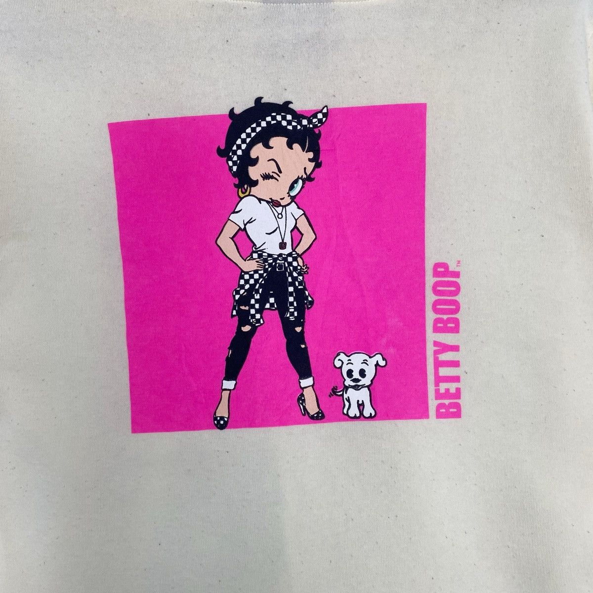 Other Vintage Betty Boop Printed Hoodie Full Zip White/Pink Size M Size M / US 6-8 / IT 42-44 - 8 Thumbnail