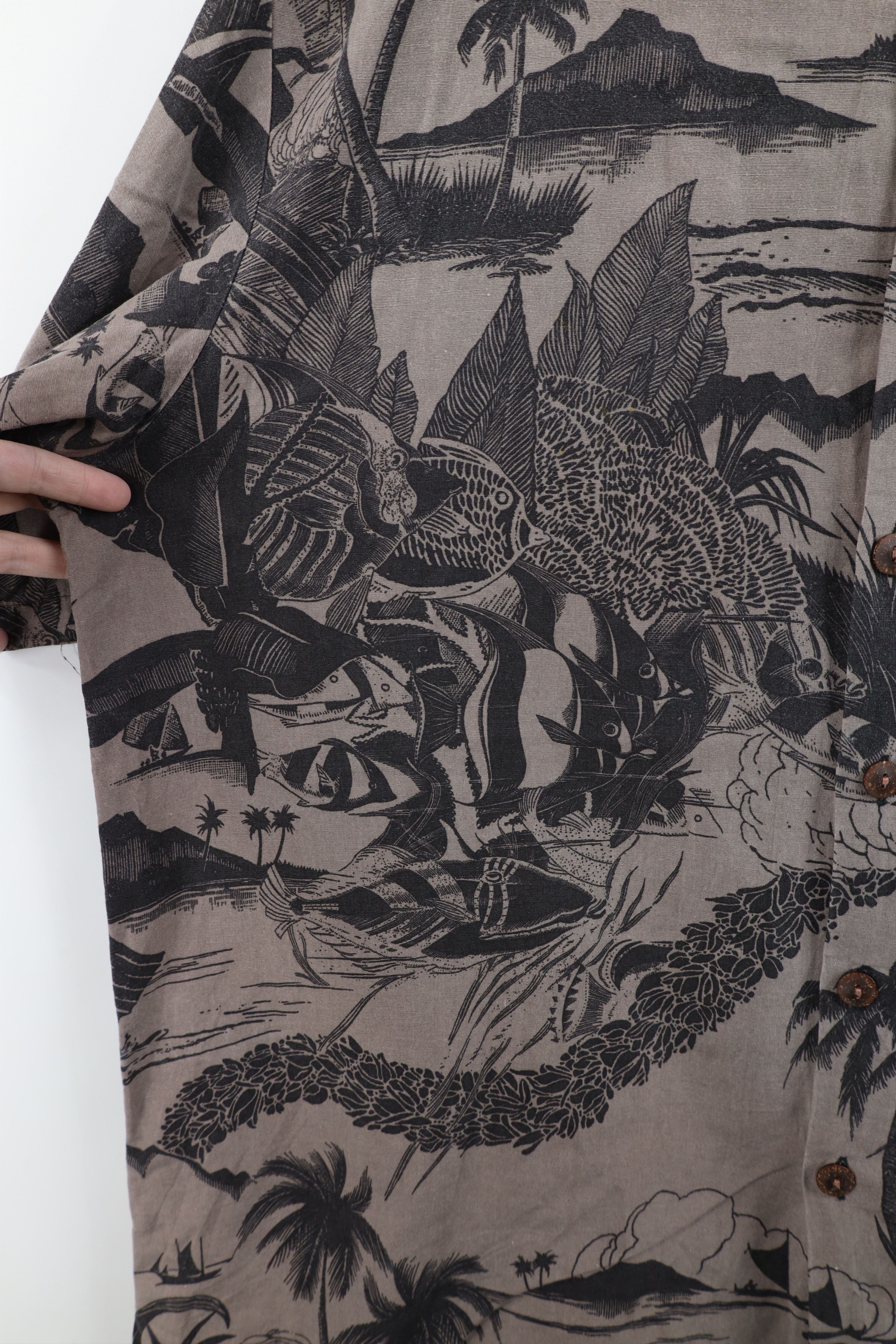 Vintage Vintage 90s Y2K Streetwear Fish Surf Hawaiian Button Shirt Size US XL / EU 56 / 4 - 10 Thumbnail