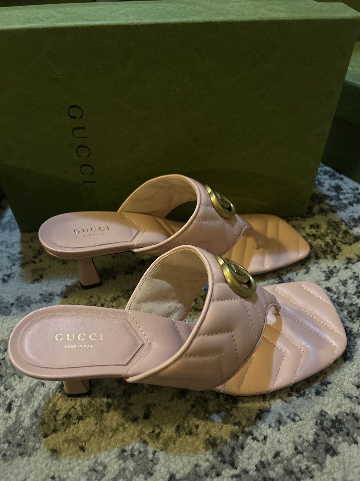 Gucci Gucci Double G Thong Sandal Mules Perfect Pink size 39 Size US 9 / IT 39 - 4 Thumbnail