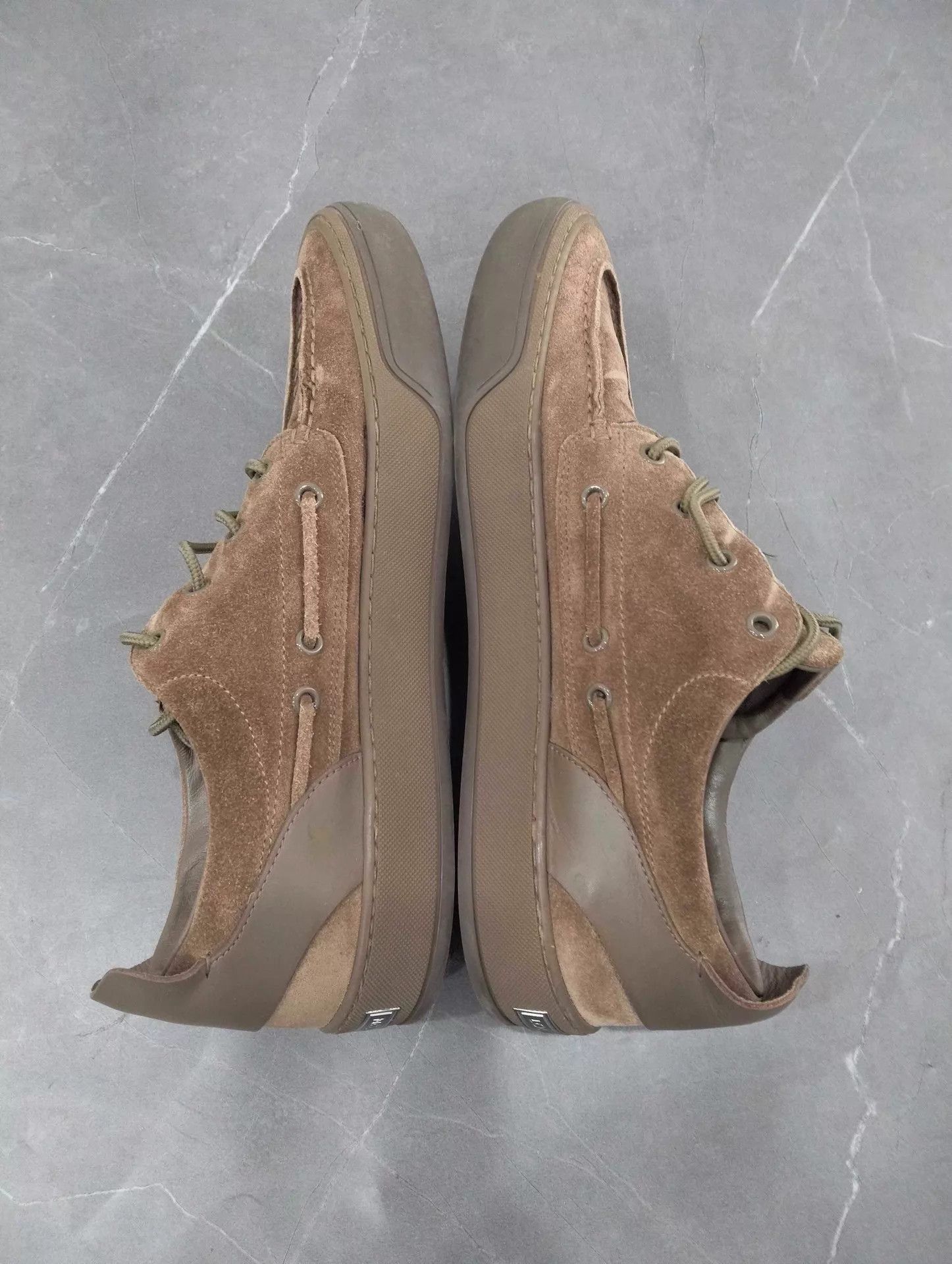 Louis Vuitton LV Camel Suede Lace-Up Sneakers EU 42.5 95 New Size US 9.5 / EU 42-43 - 2 Thumbnail