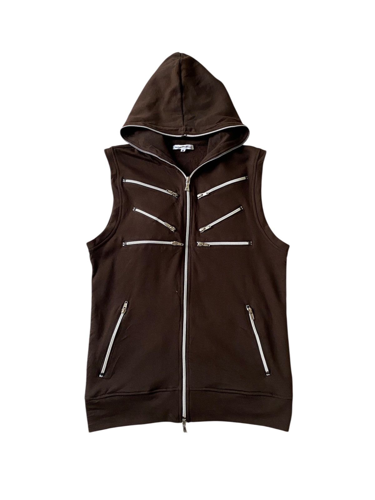 semanticdesign Semantic Design Multi Zipper Sleeveless Hoodie Full Zip Size US M / EU 48-50 / 2 - 1 Thumbnail