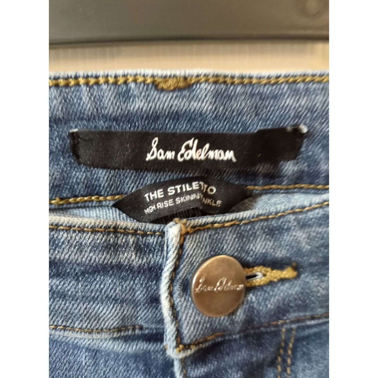 Sam Edelman Sam Edelman The Stiletto High Rise Skinny Ankle Jeans Womens 8/29 Denim Blue XS? Size 30" / US 8 / IT 44 - 4 Thumbnail