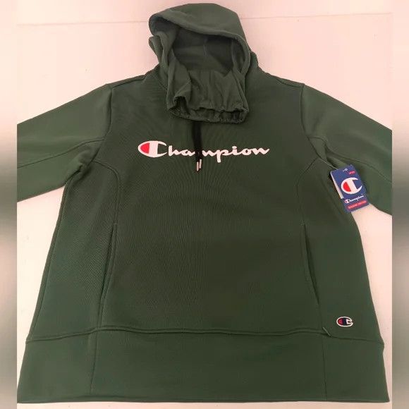 Champion Champion Men's Super Fleece Hoodie w/ Face Mask - Green - Sm Size US S / EU 44-46 / 1 - 4 Thumbnail