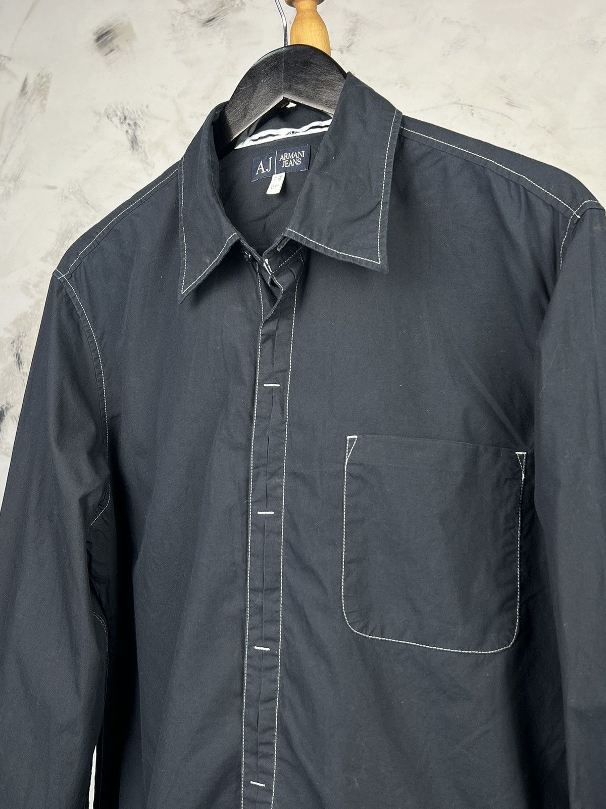 Armani Vintage Armani Jeans Button Shirt Size L - XL Size US L / EU 52-54 / 3 - 3 Thumbnail