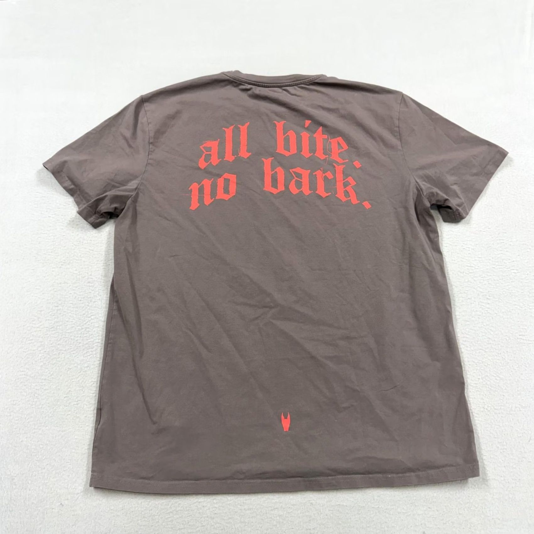 Bark Let The Dog Eat Shirt Mens 2XL Brown All Bite No Bark Slogan Graphic Tee Size US XXL / EU 58 / 5 - 4 Thumbnail