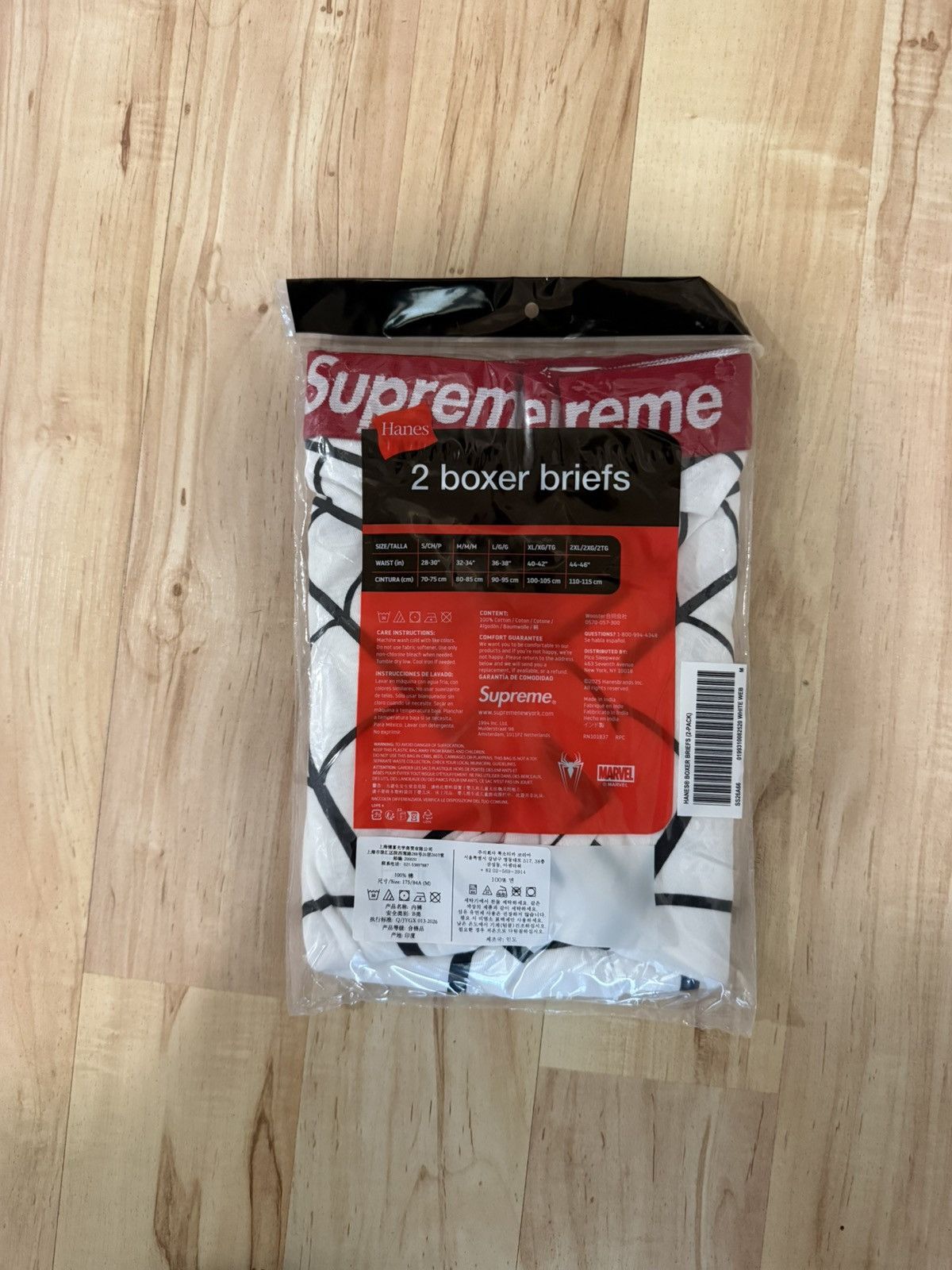 Hanes × Supreme Supreme Hanes Spider-Man Boxer Breifs(2 Pack) Size 34 - 2 Thumbnail