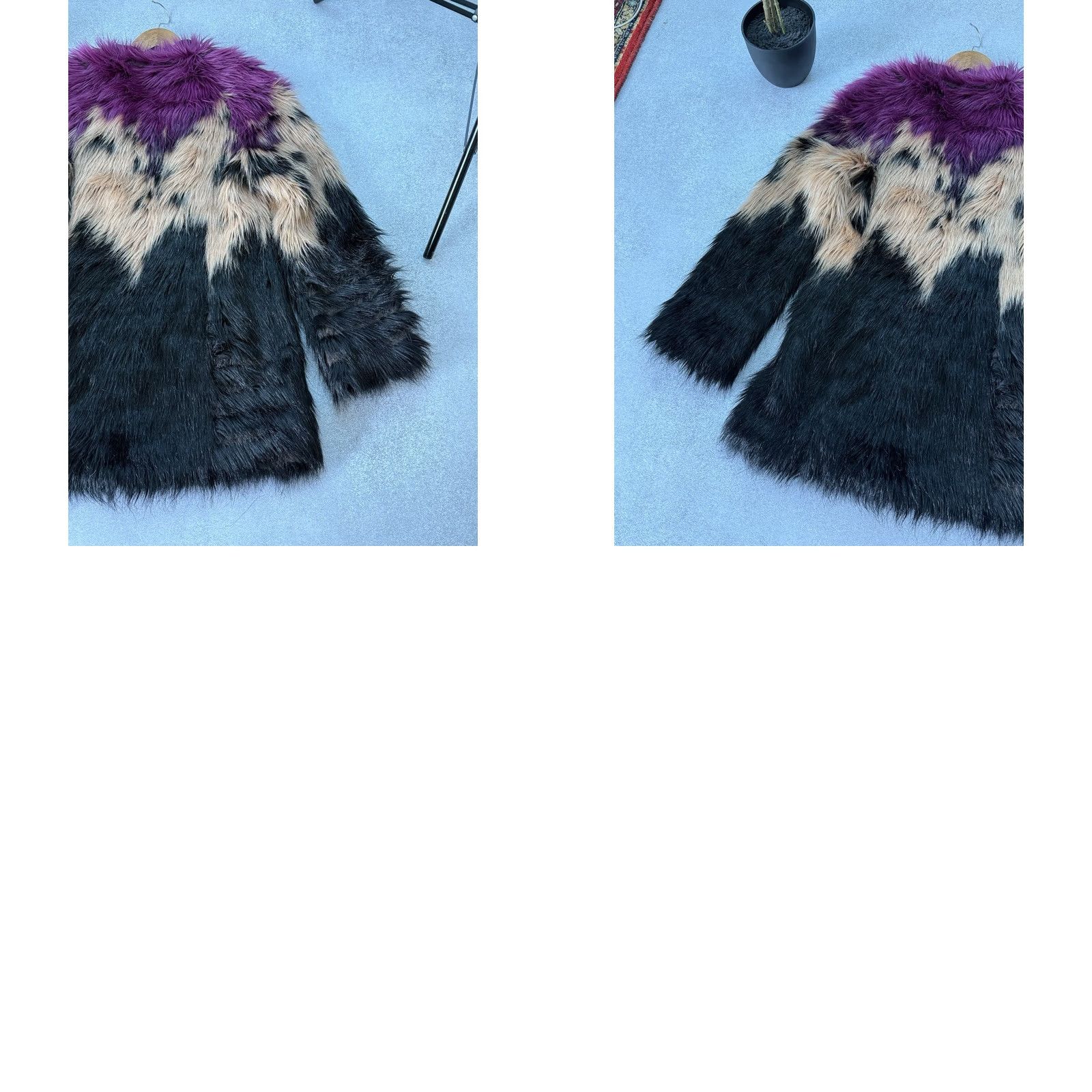 Diesel VINTAGE Diesel Overcoat Jacket S Black Faux Fur Y2K Archive RRP 500 Size S / US 4 / IT 40 - 10 Thumbnail