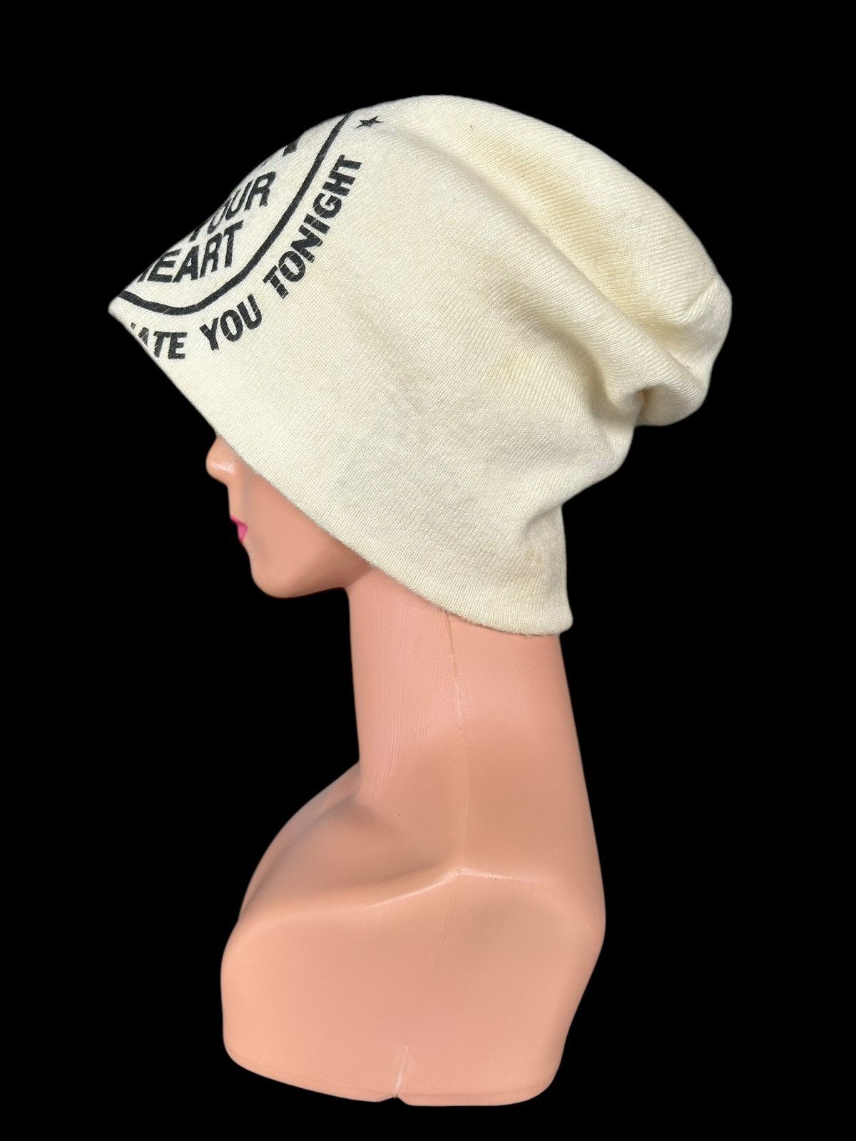 Japanese Brand × Kapital × Vintage ROCK ON YOUR HEART BEANIE HATS ☠️☠️ Size ONE SIZE - 3 Thumbnail