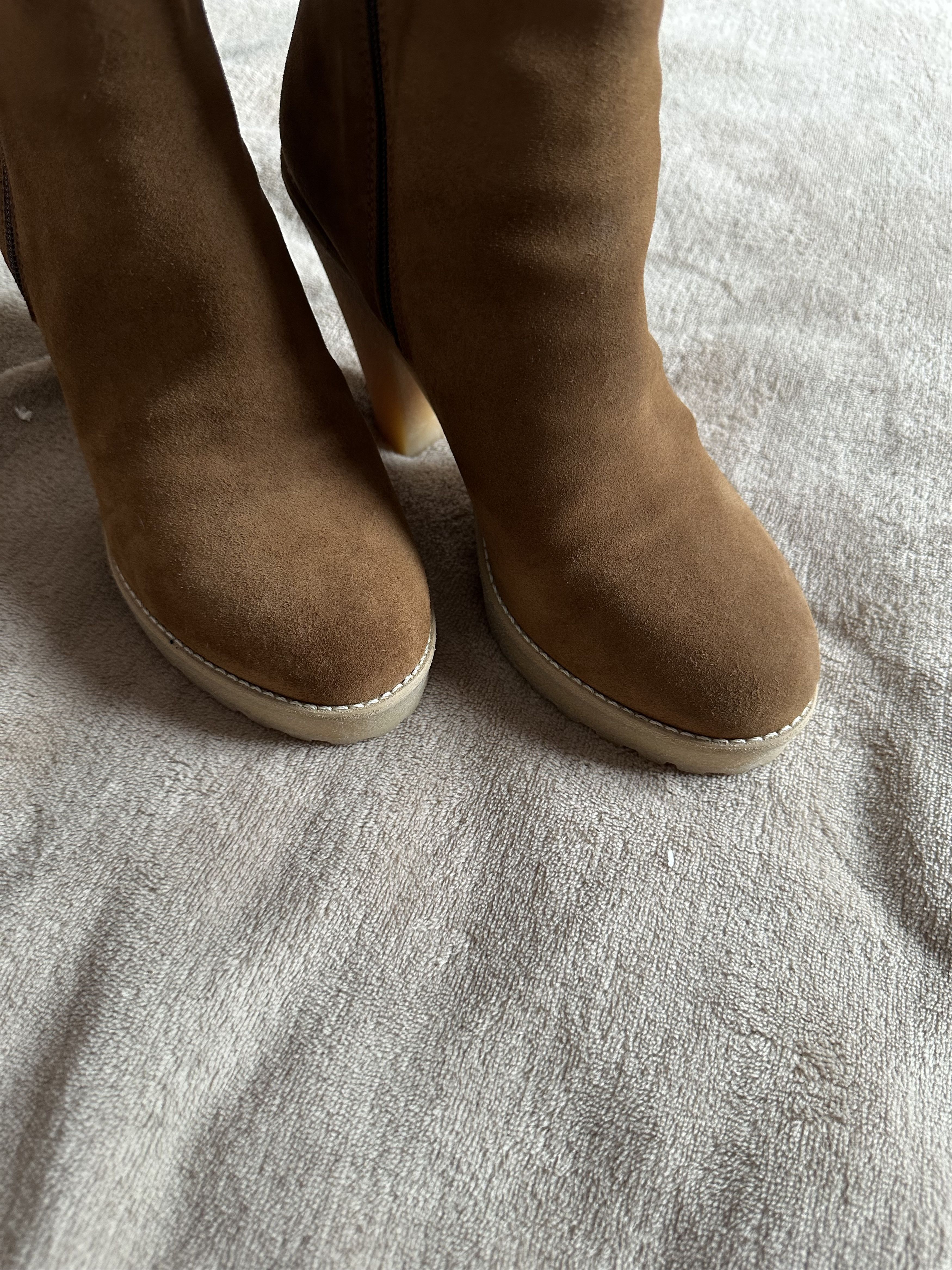 Bogner Bogner Suede Shearling Lined Platform Ankle Boots Brown 9.5 Size US 9.5 / IT 39.5 - 4 Thumbnail