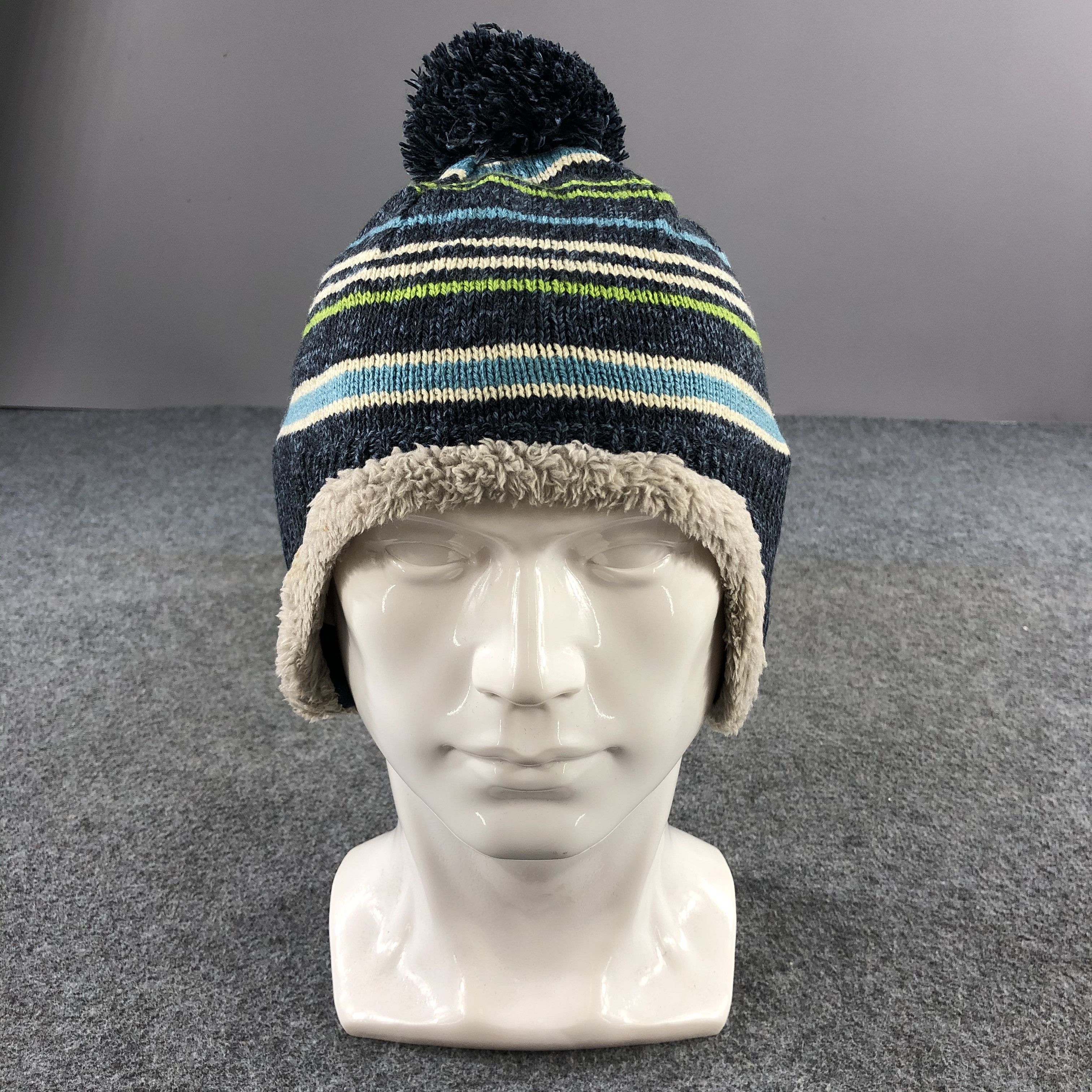 Vintage Ushanka Earflap Bobble Beanie Snowcap Snow Hat B446 Size ONE SIZE - 2 Thumbnail