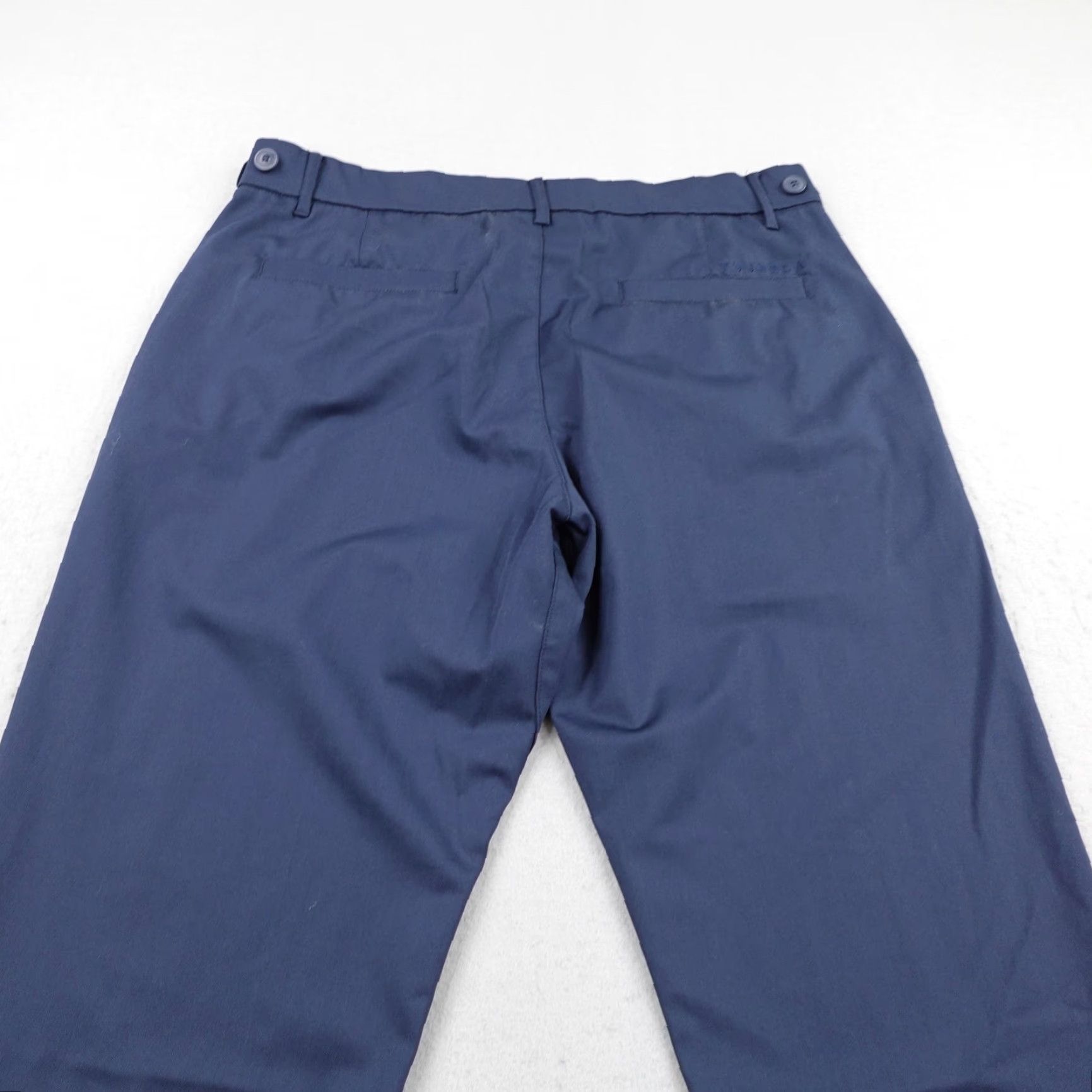 YoungLA YoungLA Pants Mens 34L Straight Chino Slacks Blue 32 Inseam Office Tech Performance Slim Pockets Logo Breachable Blue Size US 34 / EU 50 - 5 Thumbnail