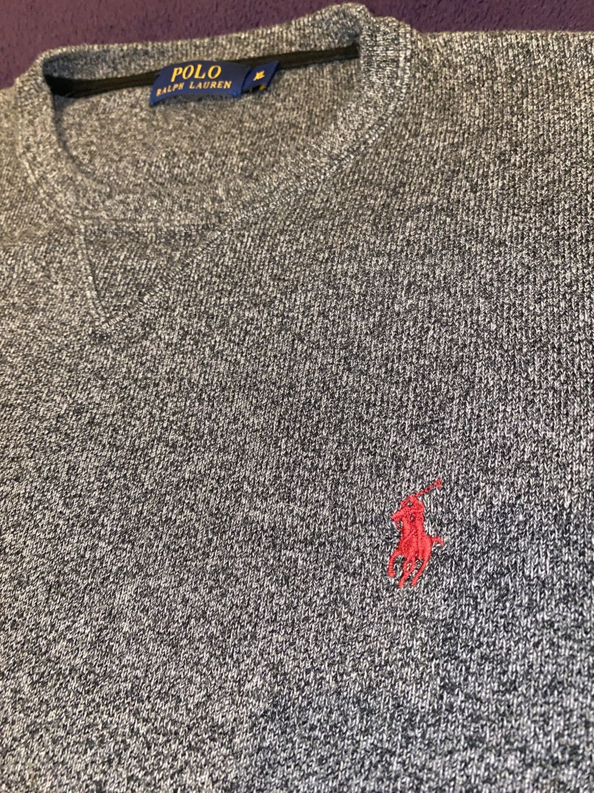 Polo Ralph Lauren Polo Ralph Lauren - Grey Knit Jumper Size US XL / EU 56 / 4 - 4 Thumbnail
