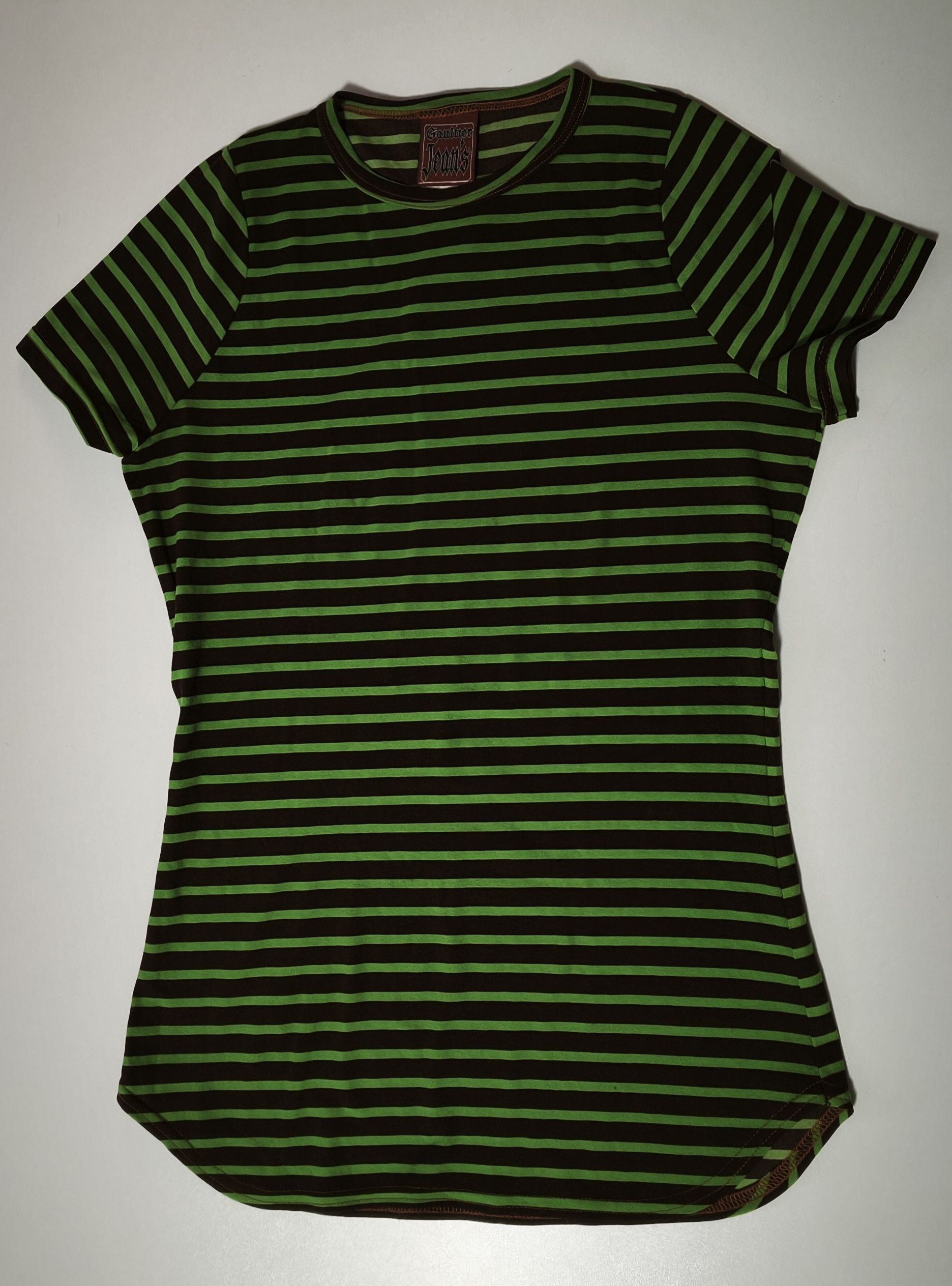 Jean Paul Gaultier Year: 1997 - Green and dark Brown stripes top Size S / US 4 / IT 40 - 20 Thumbnail