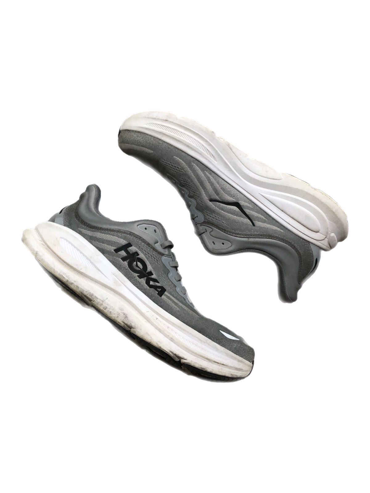 Hoka Hoka One One Shoes Mens Size 14 Gray White Bondi 9 Road Run Size US 14 / EU 47 - 1 Thumbnail