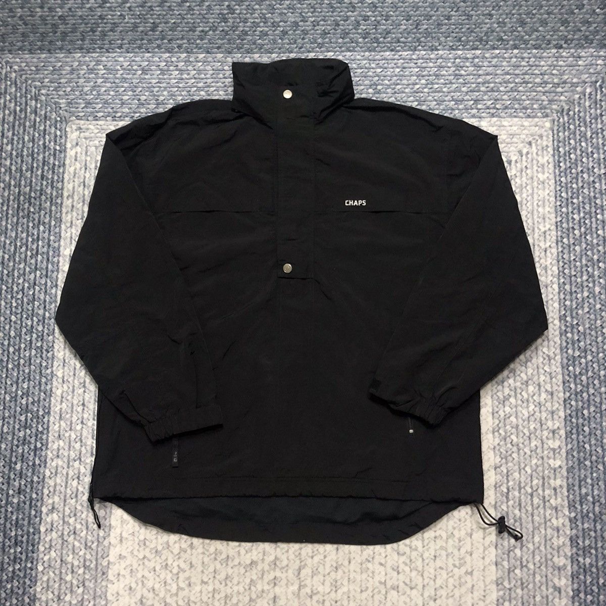 image of Vintage Chaps Ralph Laurent Black Anorak, Men's (Size 2XL)