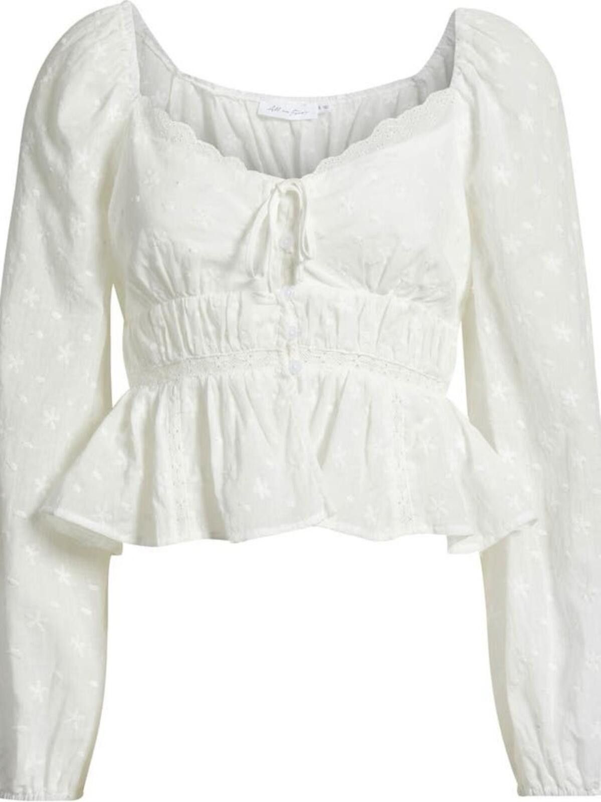 Other NWOT Embroidered Long Sleeve Peplum Top Size S / US 4 / IT 40 - 5 Thumbnail