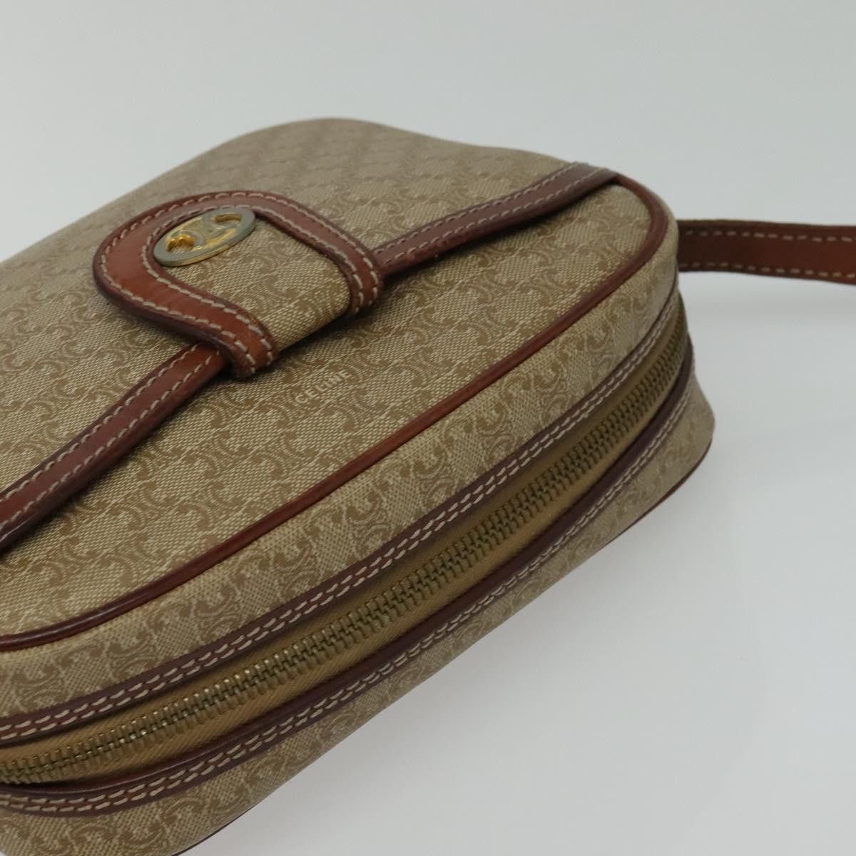 Celine CELINE Macadam Canvas Shoulder Bag Beige Size ONE SIZE - 6 Thumbnail