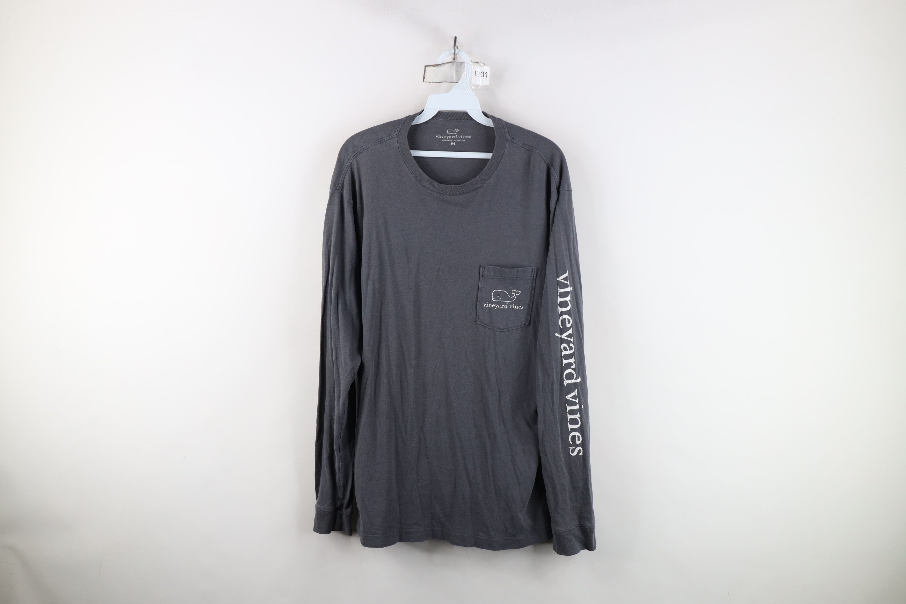 Vineyard Vines Vineyard Vines Spell Whale Long Sleeve Pocket T-Shirt Gray Size US M / EU 48-50 / 2 - 1 Thumbnail
