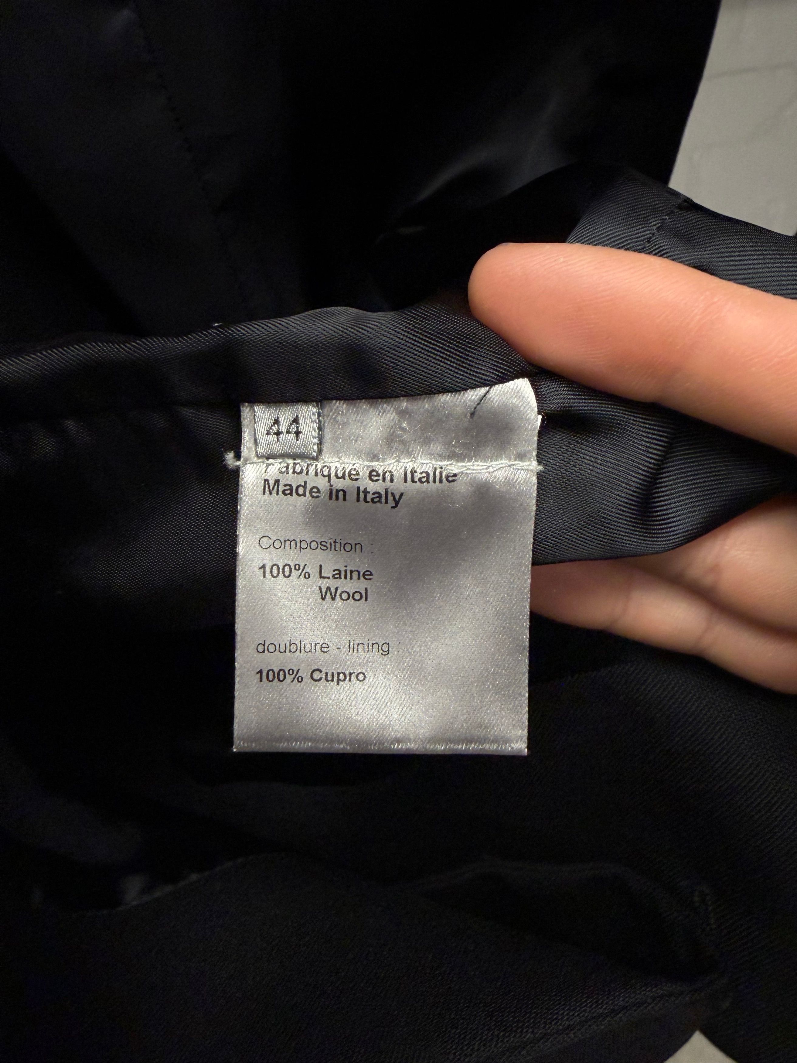 Dior Dior Homme Black Wool Shoulder Padded Formal Vest Size 44S - 6 Thumbnail