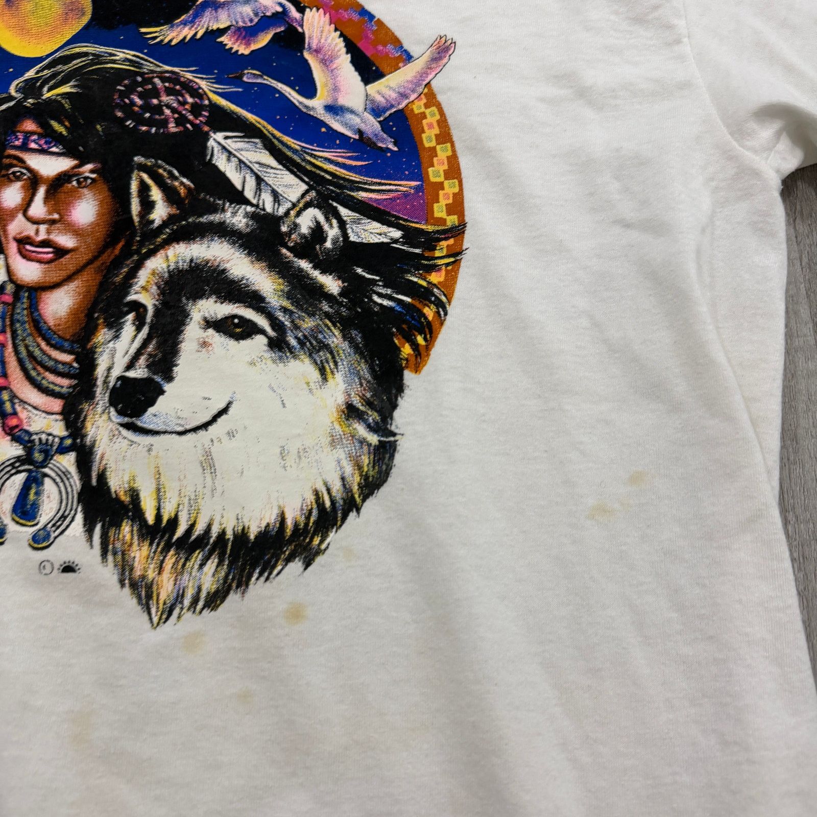 Vintage Vintage Native American Shirt Size Large Wolf Tribal 90s Size US L / EU 52-54 / 3 - 4 Thumbnail