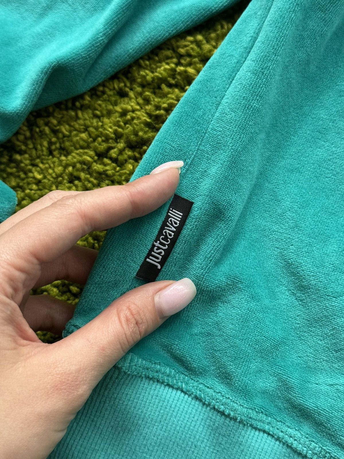Designer × Just Cavalli × Roberto Cavalli Just Cavalli NWT rhinestone logo velour sweatshirt Size M / US 6-8 / IT 42-44 - 8 Thumbnail