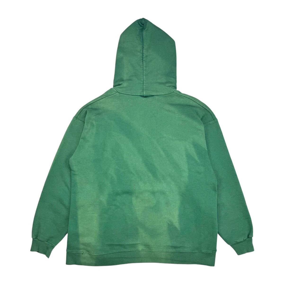 Vintage VINTAGE THRASHED FADED GREEN HOODIE Size US XL / EU 56 / 4 - 3 Thumbnail