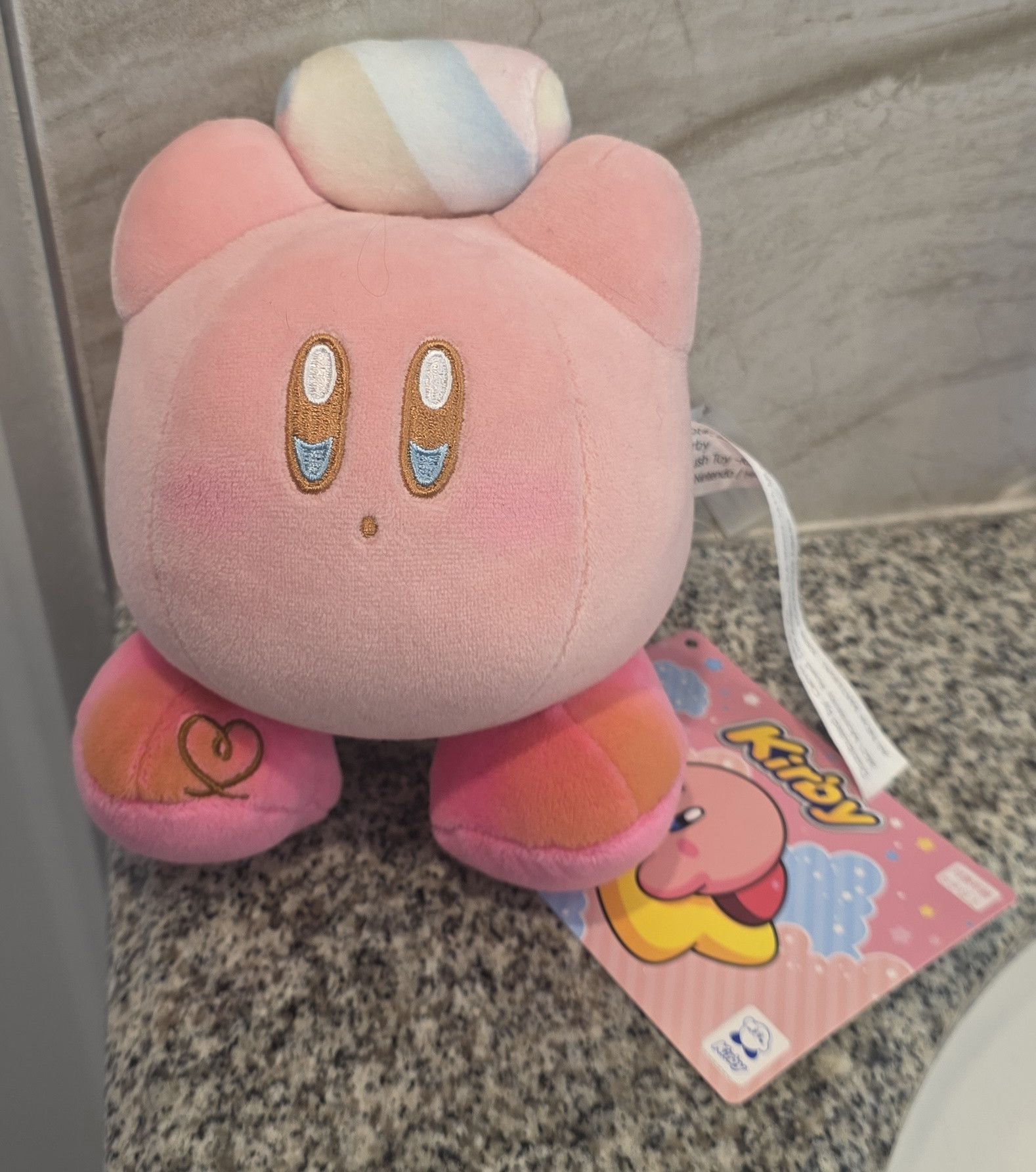 Nintendo NWT Furyu Nintendo Kirby With Marshmallow Plush 7.5" Size ONE SIZE - 1 Thumbnail