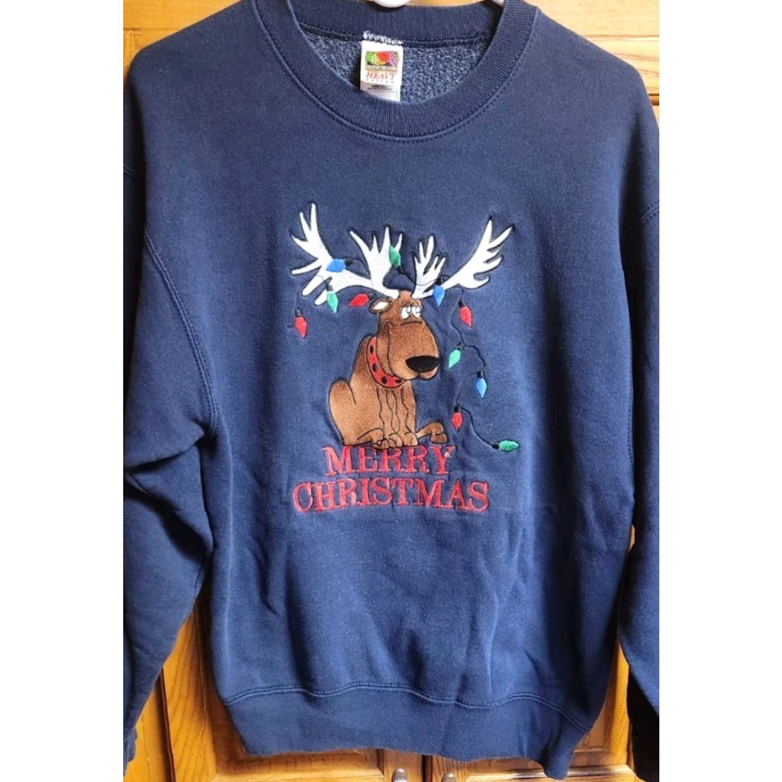 Fruit Of The Loom VINTAGE Fruit of The Loom Merry Christmas Reindeer Sweatshirt M USA MADE Sweatshirt Size US M / EU 48-50 / 2 - 4 Thumbnail