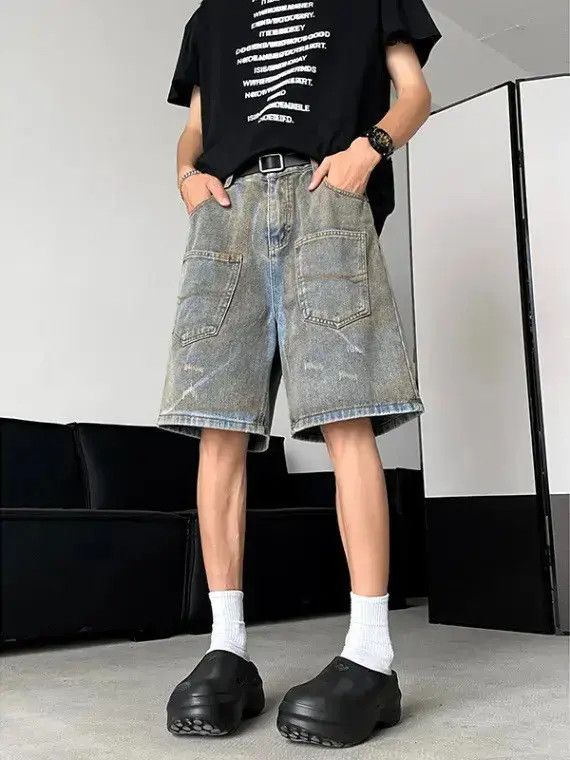 Japanese Brand Retro high street ripped denim shorts Size US 32 / EU 48 - 1 Thumbnail