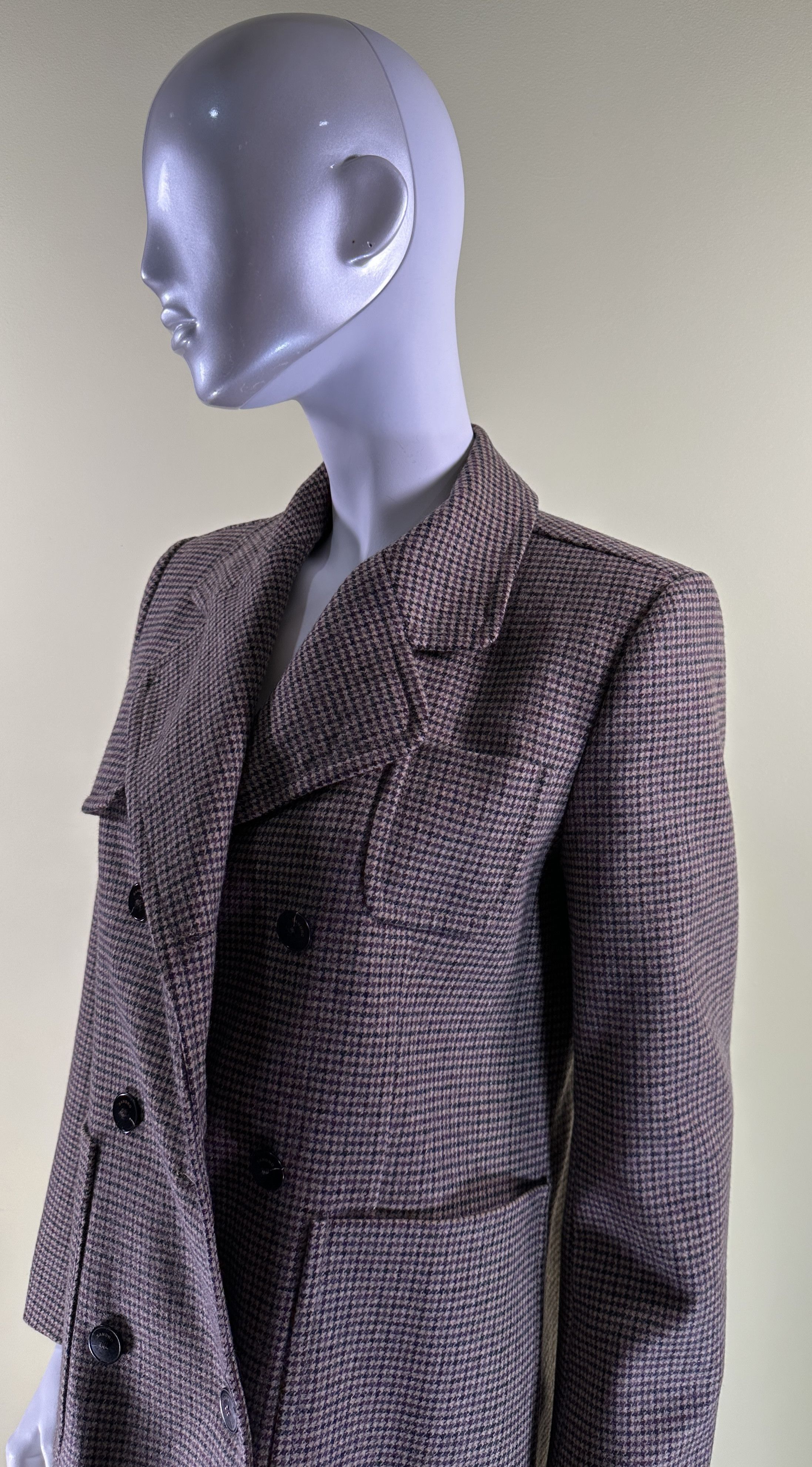 Sandro Manteau check wool blend coat Size S / US 4 / IT 40 - 7 Thumbnail