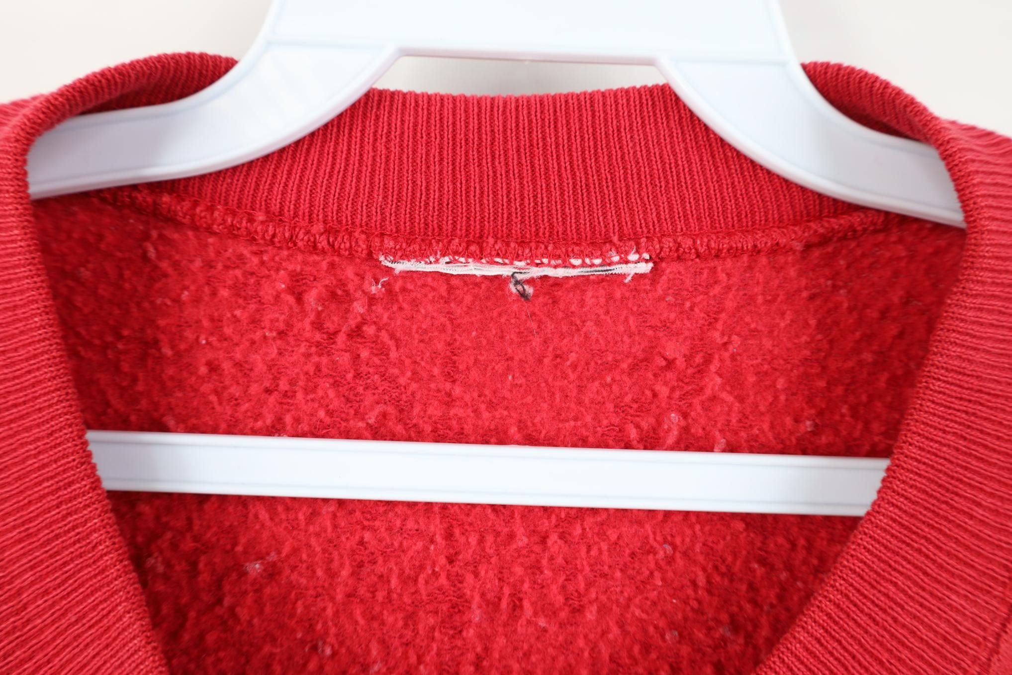Vintage Vintage 90s Streetwear Blank Crewneck Sweatshirt Cherry Red Size US XL / EU 56 / 4 - 6 Thumbnail
