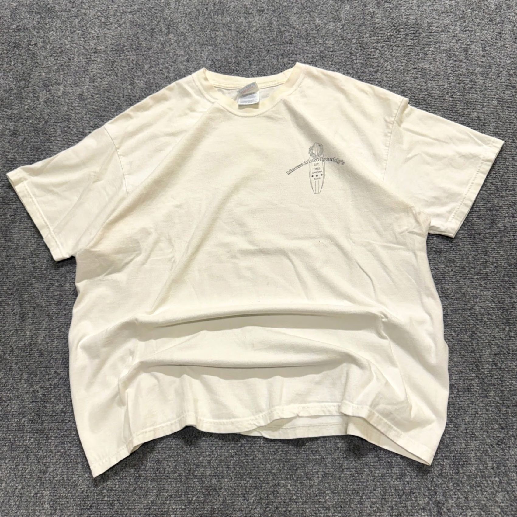 Off-White VINTAGE Hawaii T-shirt Men XL Off-white Lahina Island 90s Hanes Heavyweight Beige Size US XL / EU 56 / 4 - 2 Thumbnail