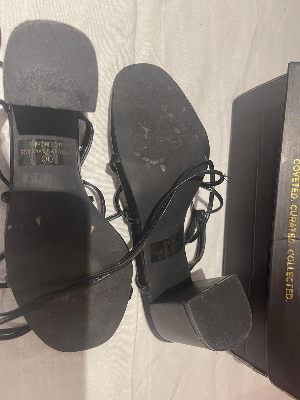 Lulus Lulus black tie up heels Size US 10 / IT 40 - 3 Thumbnail