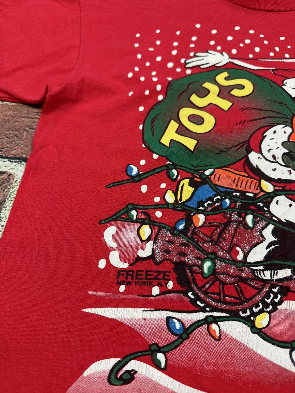 Anvil Vintage Garfield WHO NEEDS REINDEER Christmas Tee Motorcycle Size US L / EU 52-54 / 3 - 5 Thumbnail