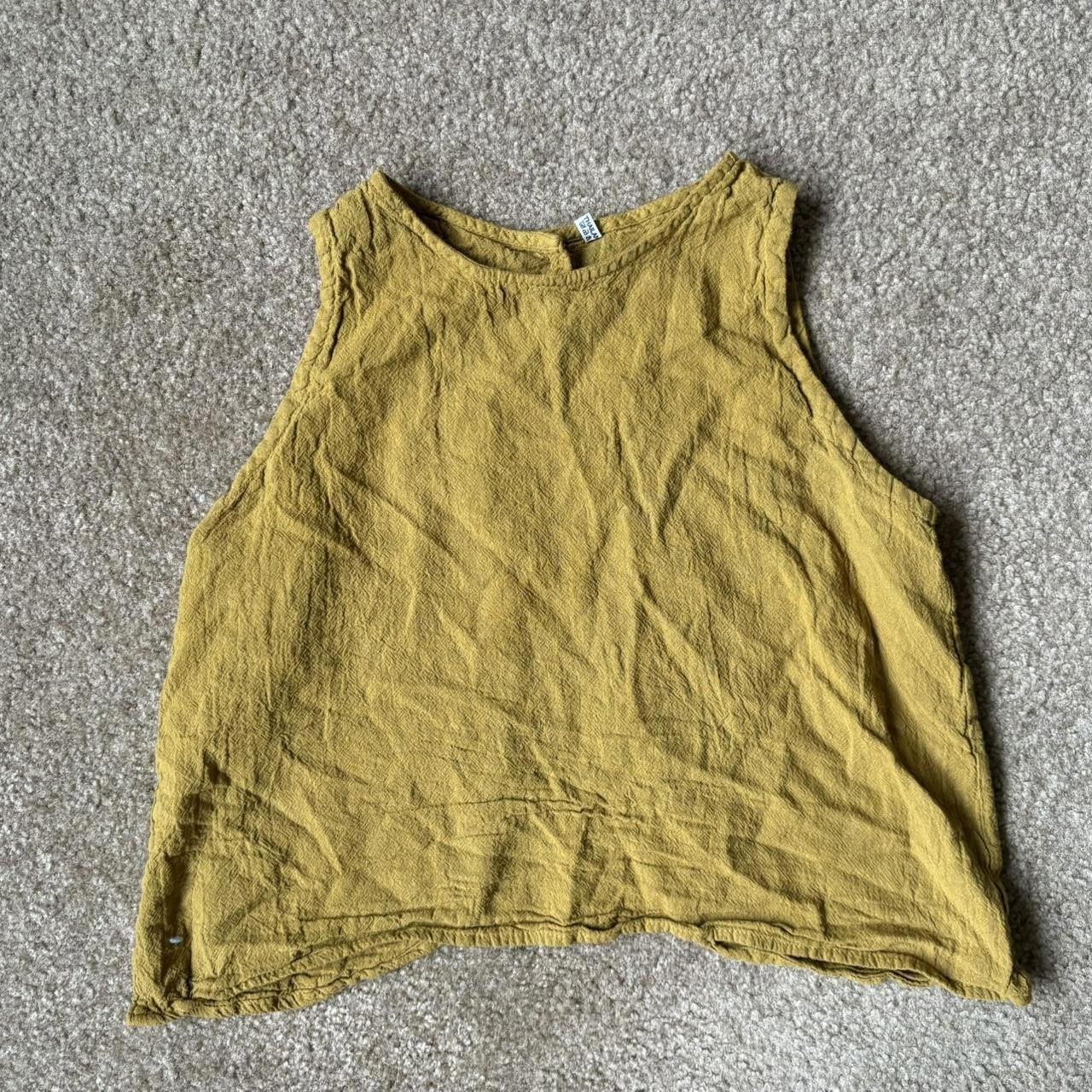 Designer Mustard Yellow Open Back Crop Size S / US 4 / IT 40 - 1 Thumbnail