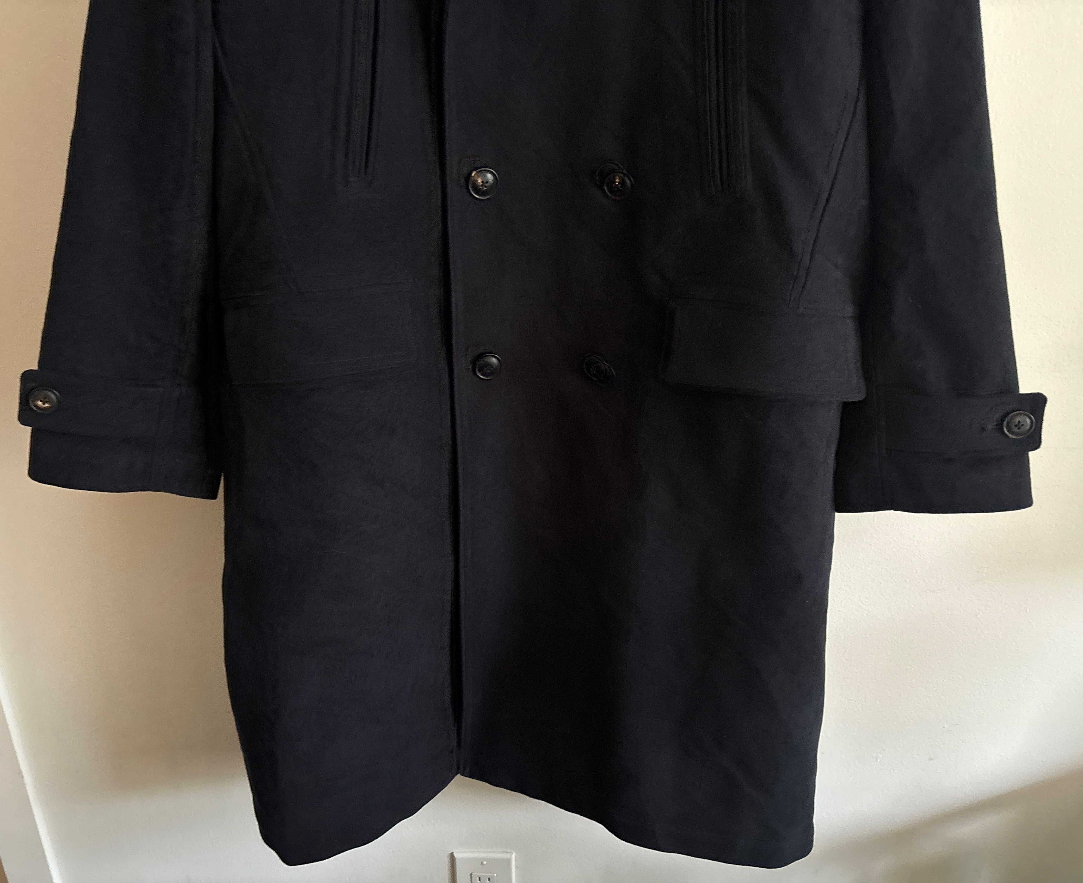 Todd Snyder USD$998 Double Breasted Moleskin Overcoat- Midnight Navy Size US XXL / EU 58 / 5 - 5 Thumbnail