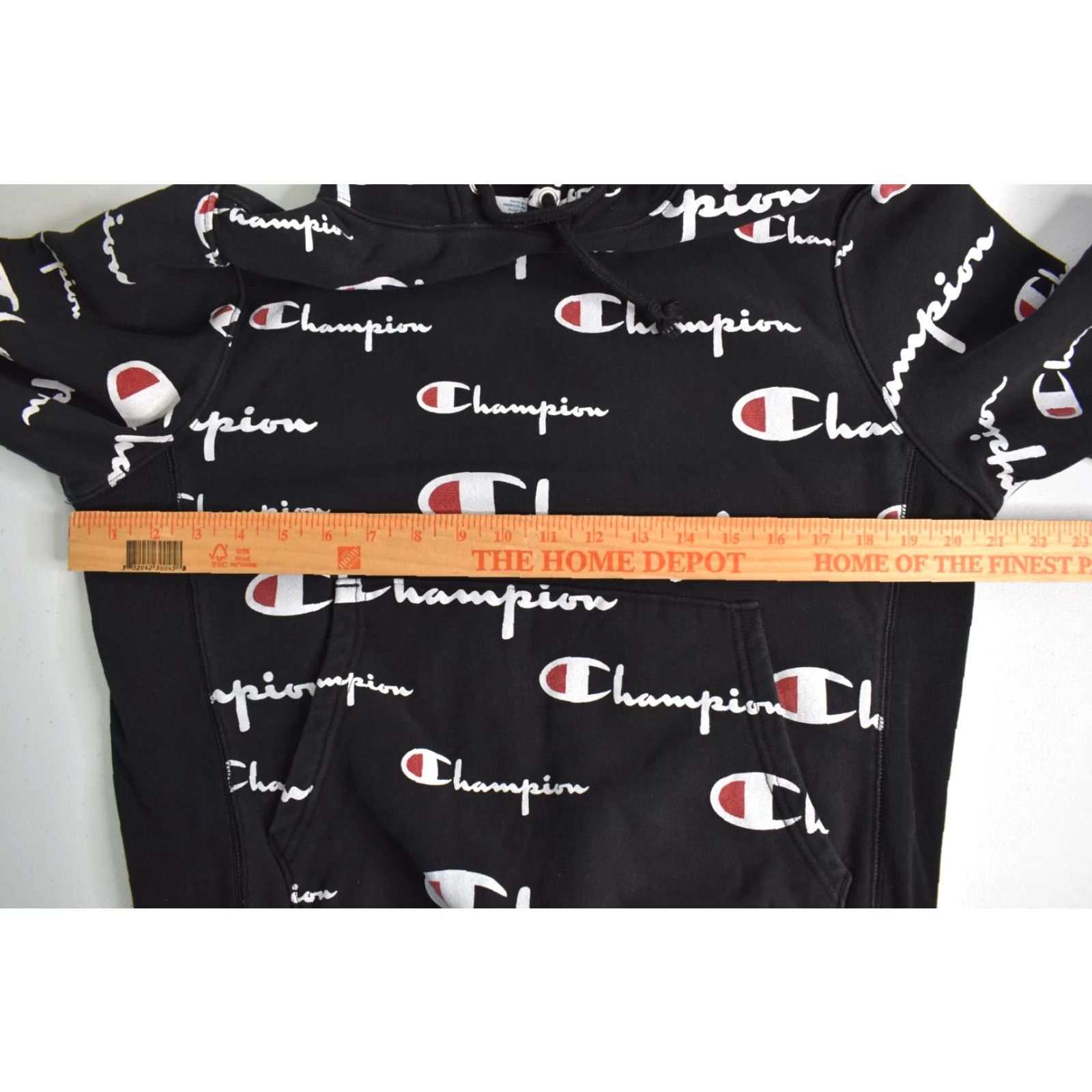Champion Champion Hoodie Black Small Long Sleeve Reverse Weave All Over Print Size US S / EU 44-46 / 1 - 3 Thumbnail