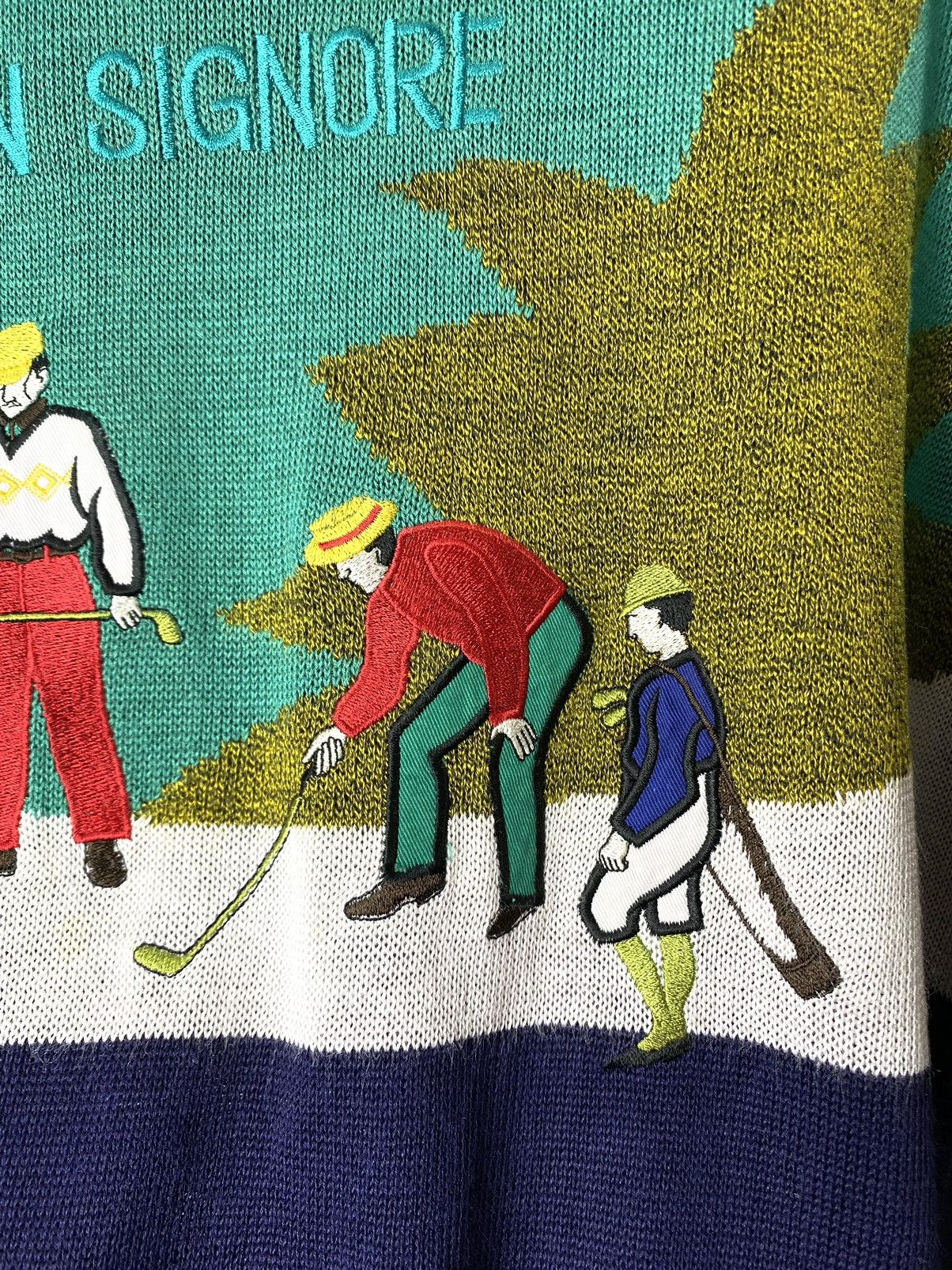 Designer × Japanese Brand Rare! Vintage Golf Players Knit Sweater Japanese Retro Size US L / EU 52-54 / 3 - 7 Thumbnail