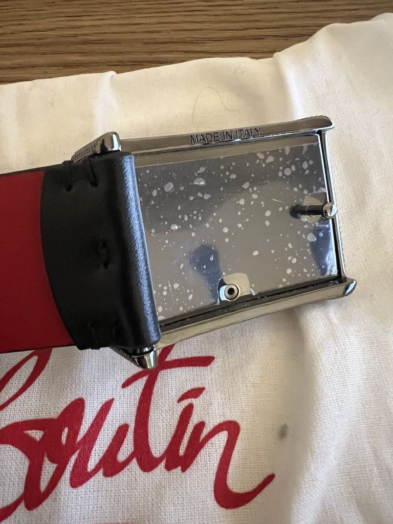 Christian Louboutin RICKY BELT 35 CALF PARIS/CALF P/METAL Size 34 - 6 Thumbnail