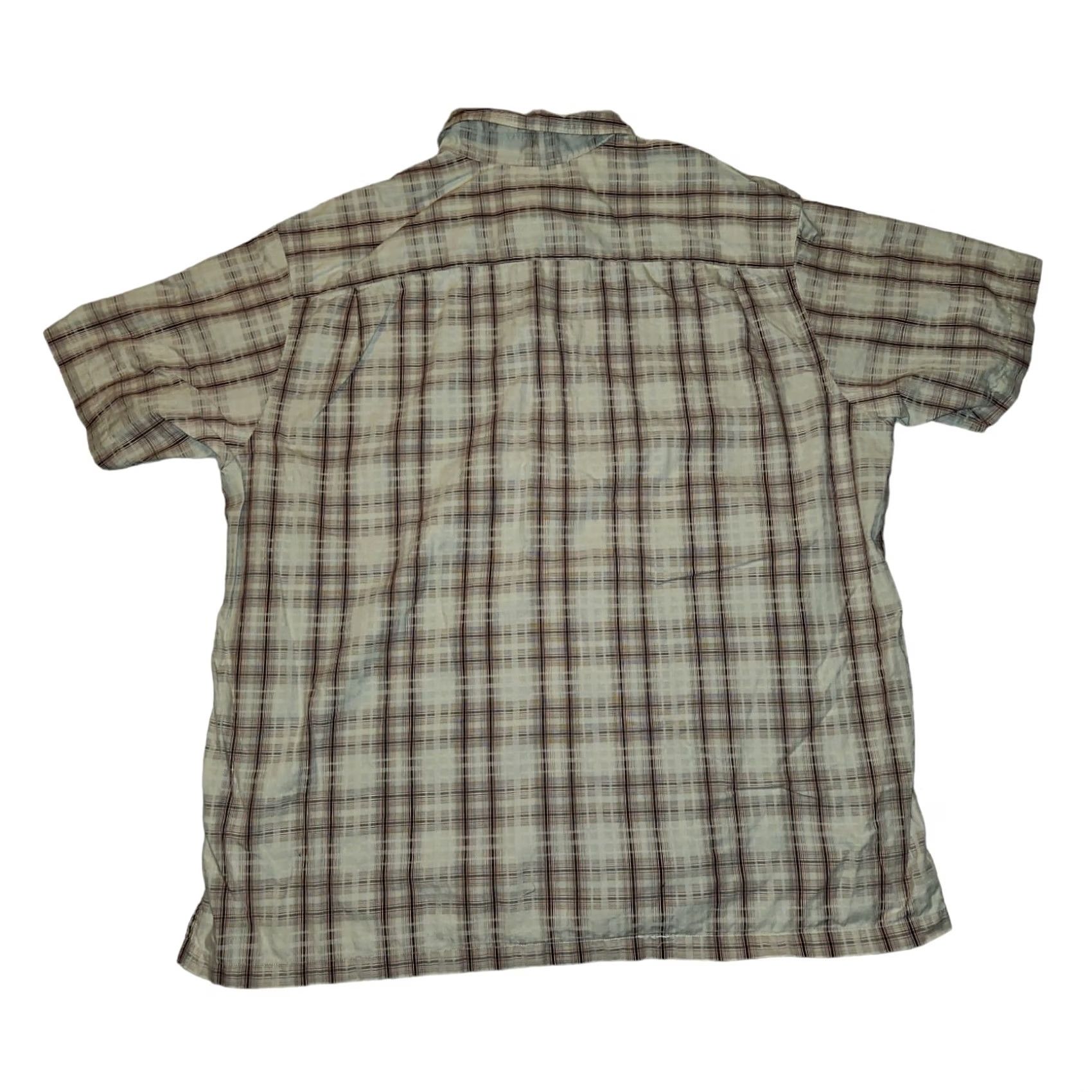 Vintage Columbia Button Shirt Short Sleeve Men's XXL Cream Red Plaid Casual Outdoors Size US XXL / EU 58 / 5 - 7 Thumbnail
