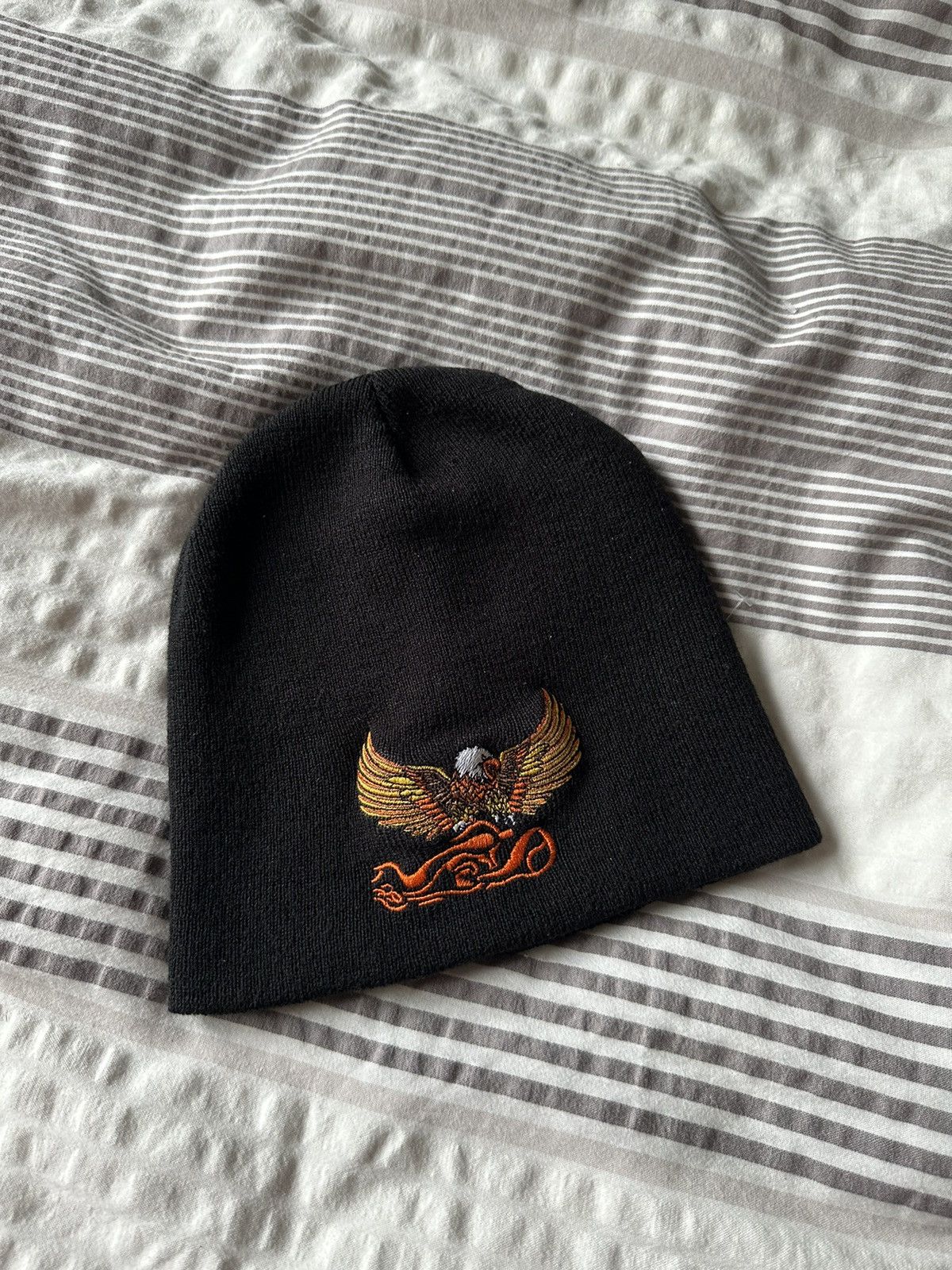 Harley Davidson × Vintage orange county choppers vintage motorcycle skater beanie 🦅 Size ONE SIZE - 1 Thumbnail