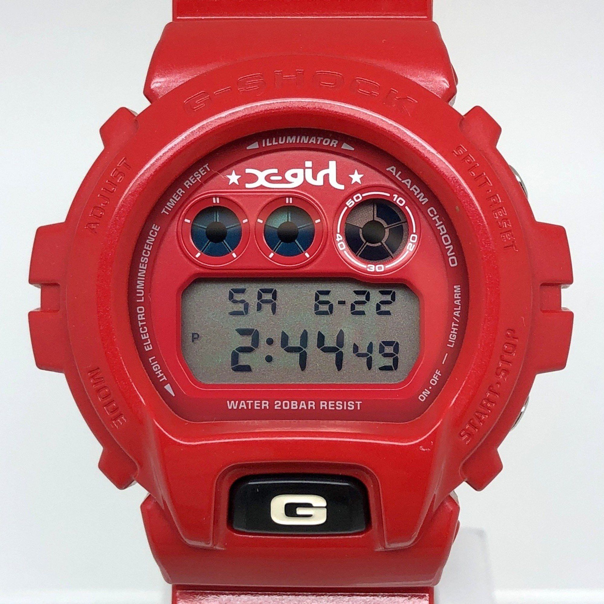 Casio G-SHOCK CASIO Watch DW-6900 X-girl 20th ANNIVERSARY Anniversary 2014  Release Limited Edition Red Digital Mikunigaoka Store ITF34K7K3GYO | Grailed