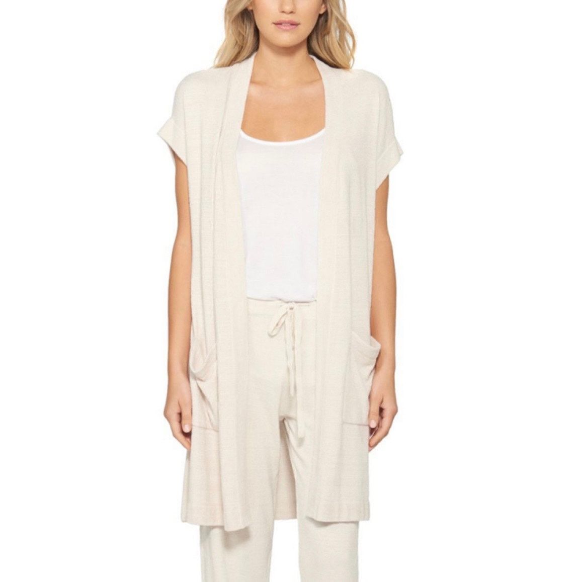 Other NWT! Barefoot Dreams CozyChic Ultra Lite Sleeveless Cardi Size S / US 4 / IT 40 - 1 Thumbnail